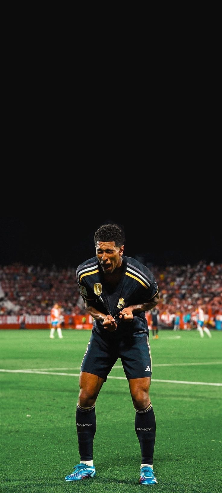 Jude Bellingham, Real Madrid, Stadion, Rasen, Nacht, HD, Sperrbildschirm fürs iPhone