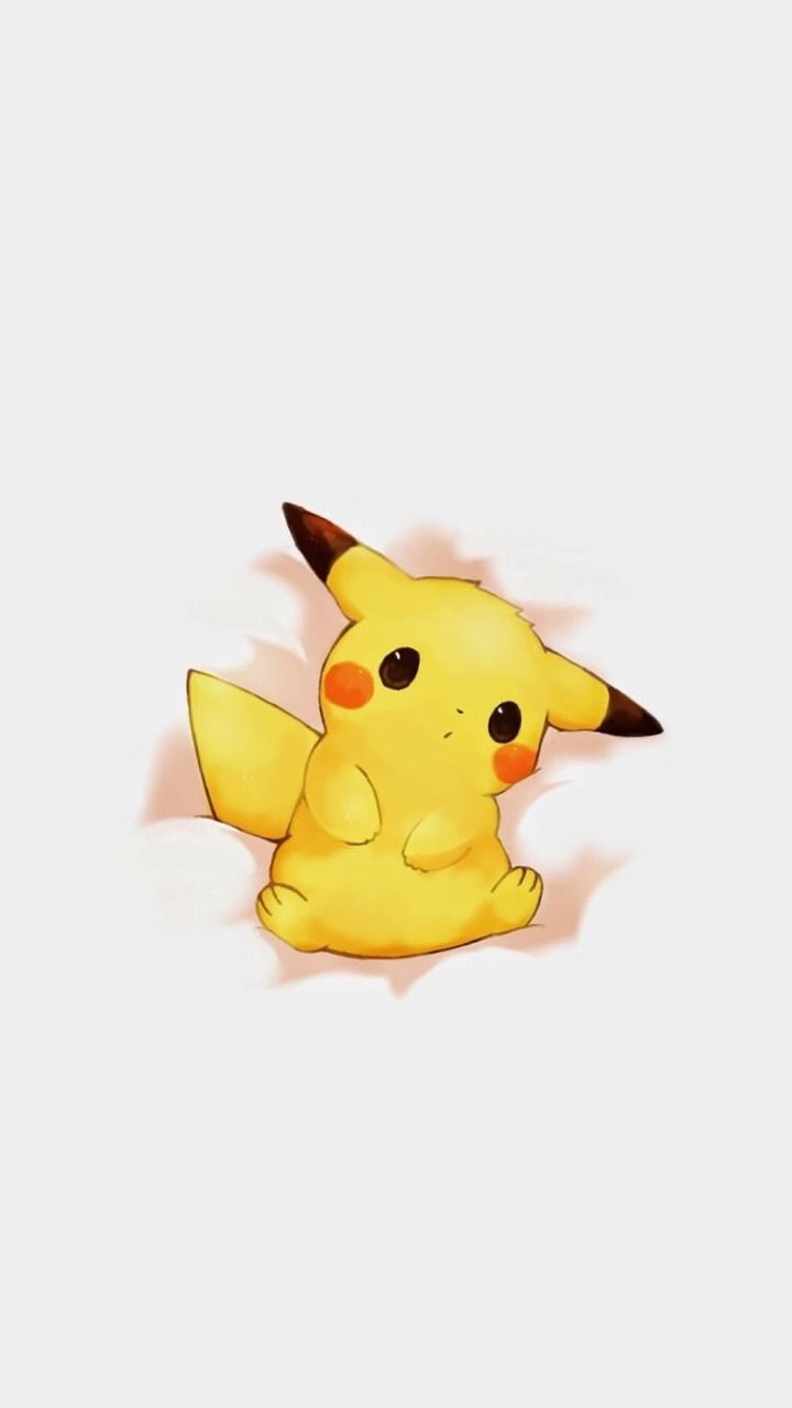 Pikachu, Pokémon, Niedlich, Grauer Hintergrund, Minimalismus, Sperrbildschirm fürs iPhone