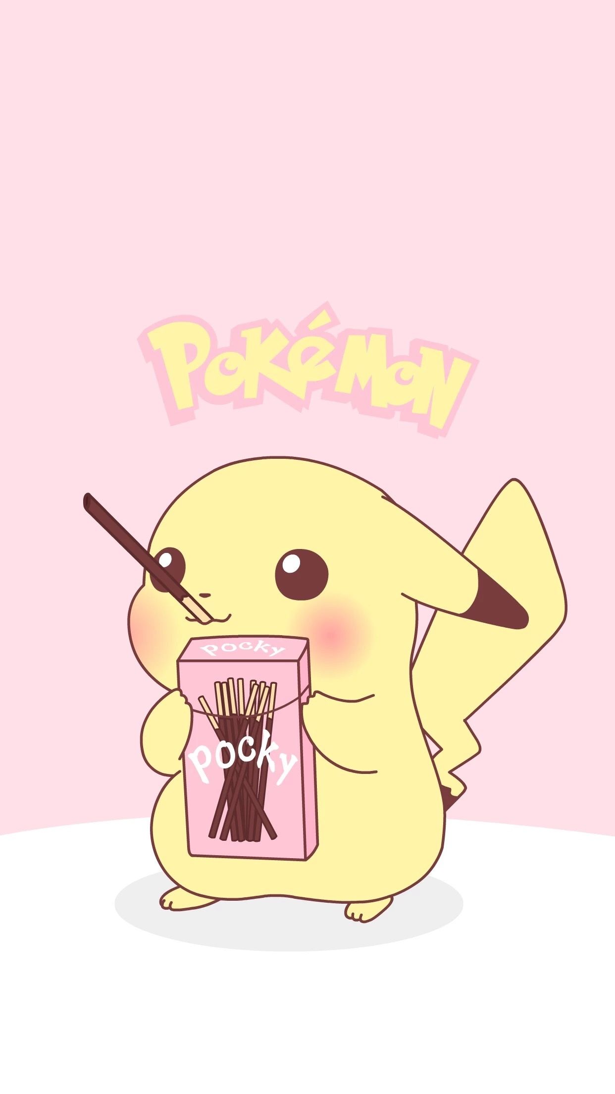 Pikachu, Pokémon, Schriftzug, Getränk, Rosa Hintergrund, Sperrbildschirm fürs iPhone