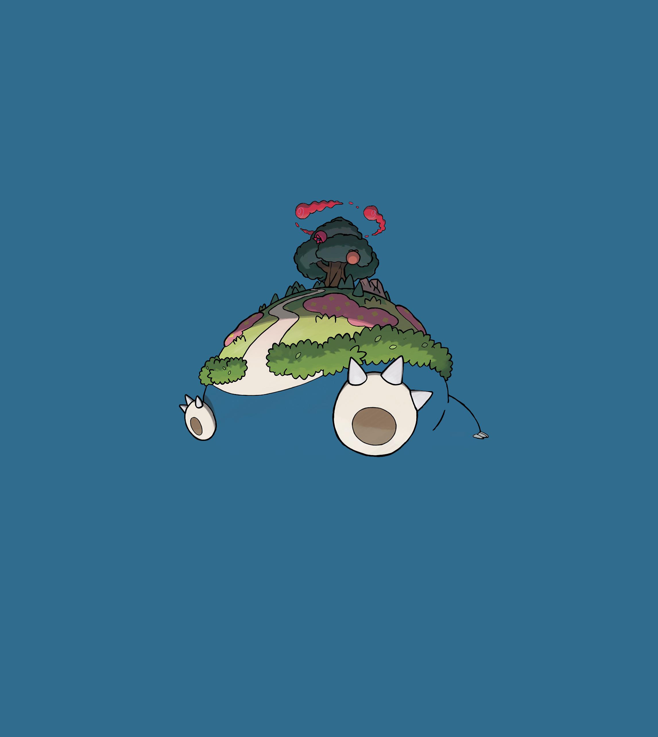 Relaxo, Pokémon, Schlafend, Minimalismus, Blauer Hintergrund, 2K Wallpaper