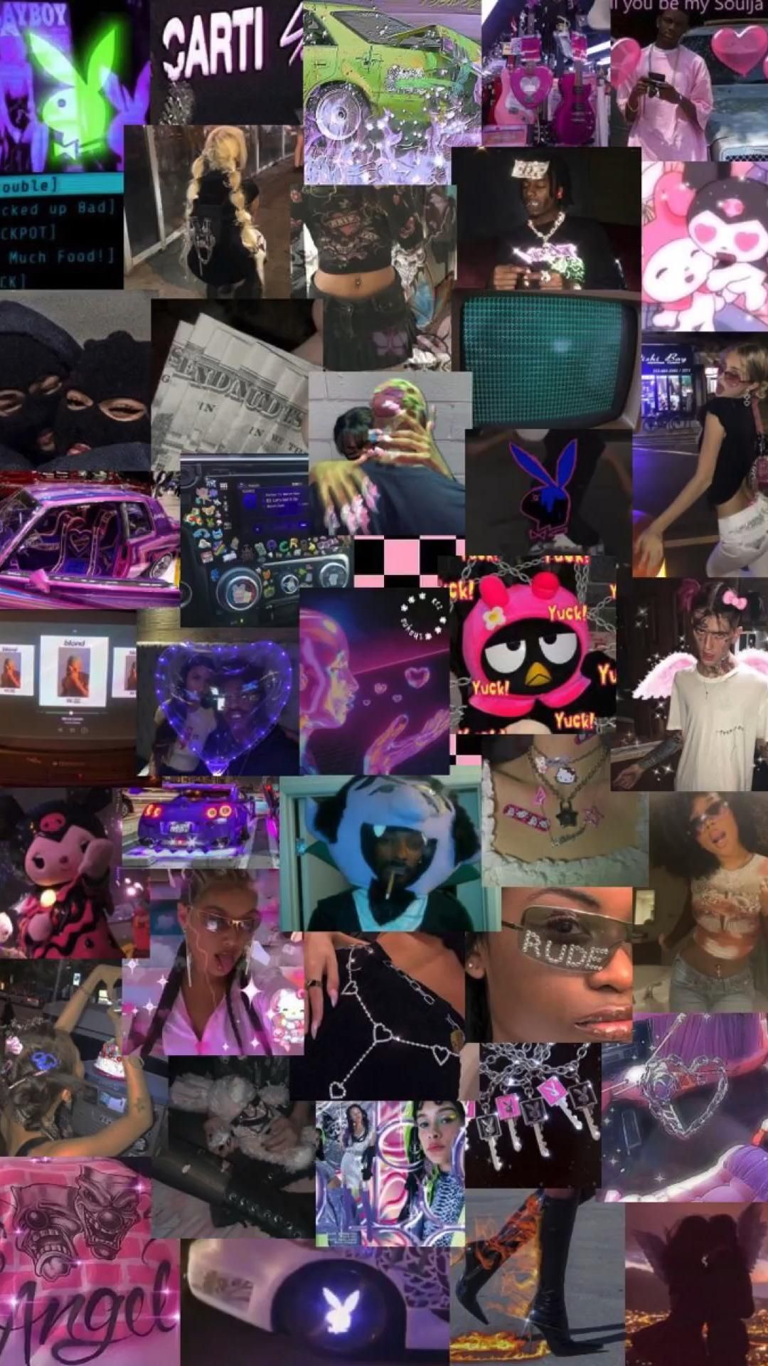 Playboi Carti, Collage, Opium, Dunkle Ästhetik, Full HD, Handy-Hintergrund im Hochformat