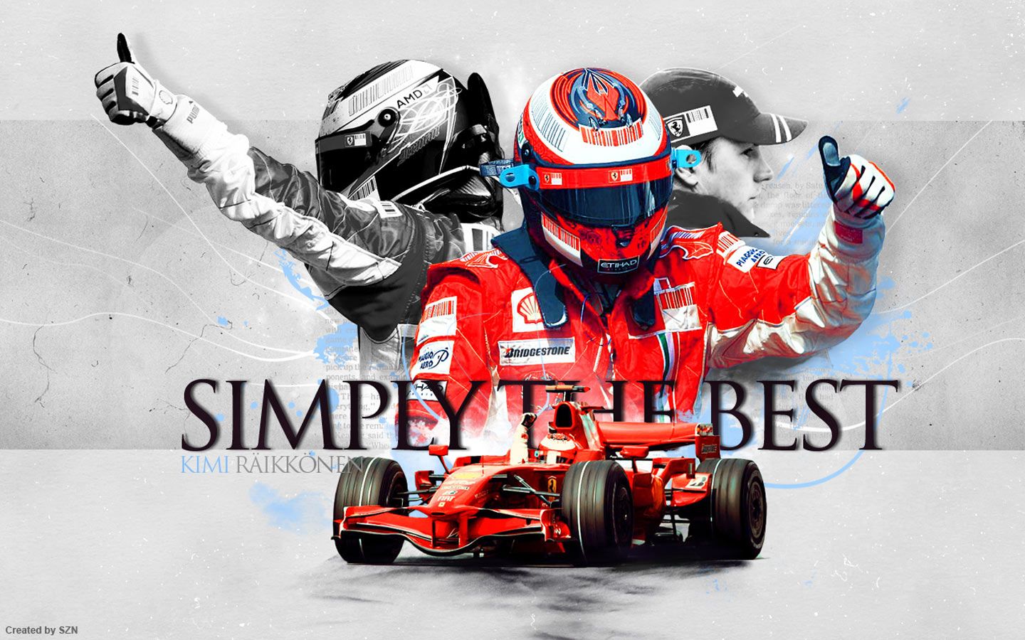 Kimi Räikkönen, Simply the Best, Scuderia Ferrari, Helm, Collage, HD, Desktop-Hintergrund