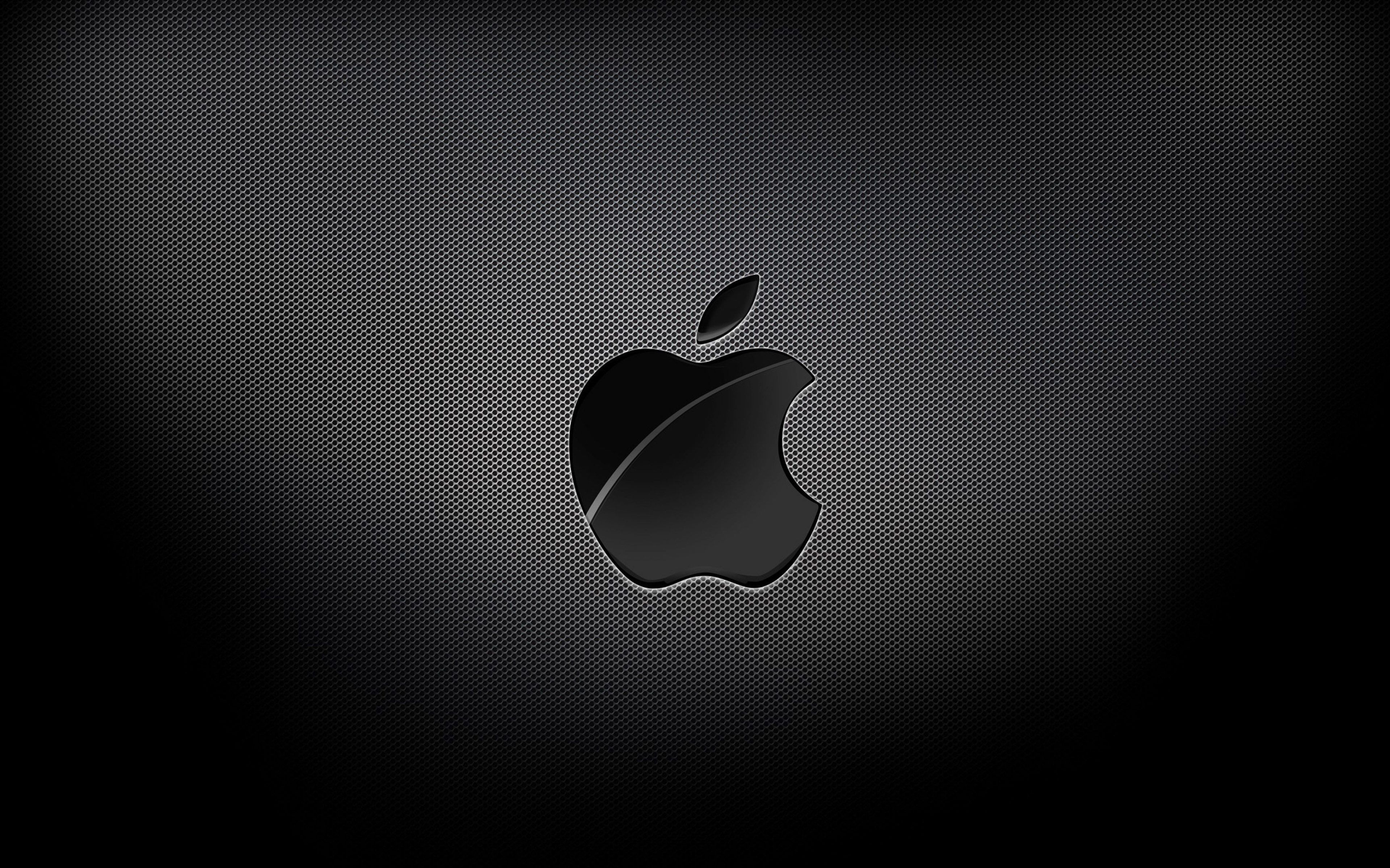 Apple-Logo, Apple, Vignette, Grau, 16:10, 4K-Hintergrundbild für den Desktop