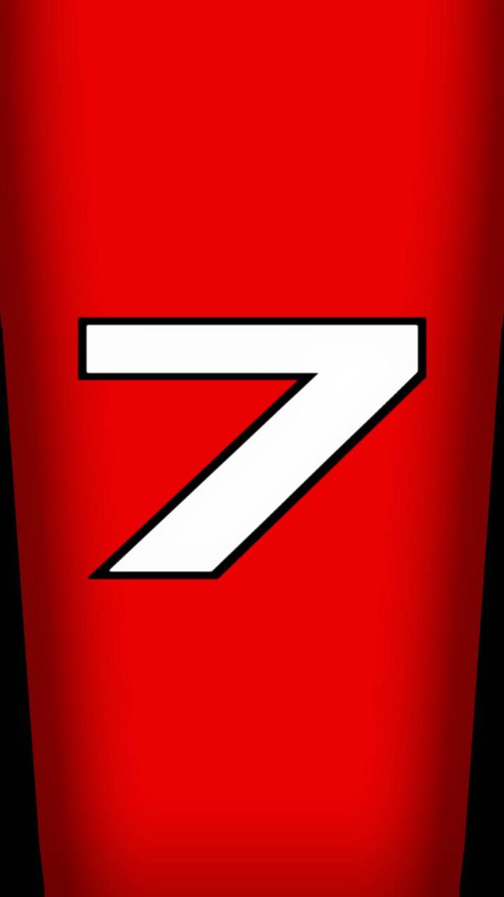 Startnummer 7, Kimi Räikkönen, Rot, Hochformat, Minimalistisch, HD, Handy-Hintergrundbild