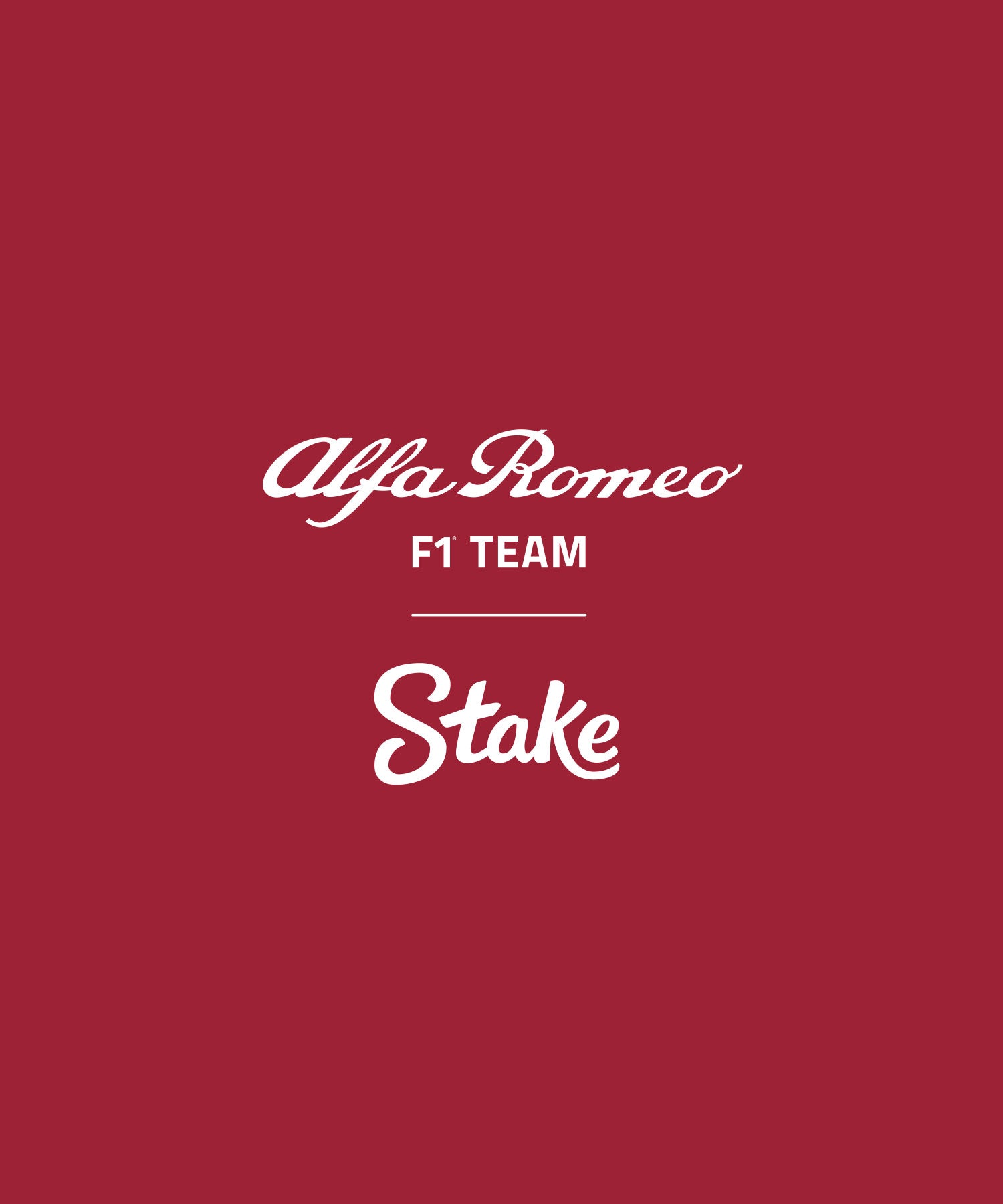 Alfa Romeo F1 Team Stake, Logo, Weinrot, Minimalistisch, Hintergrundbild fürs Tablet