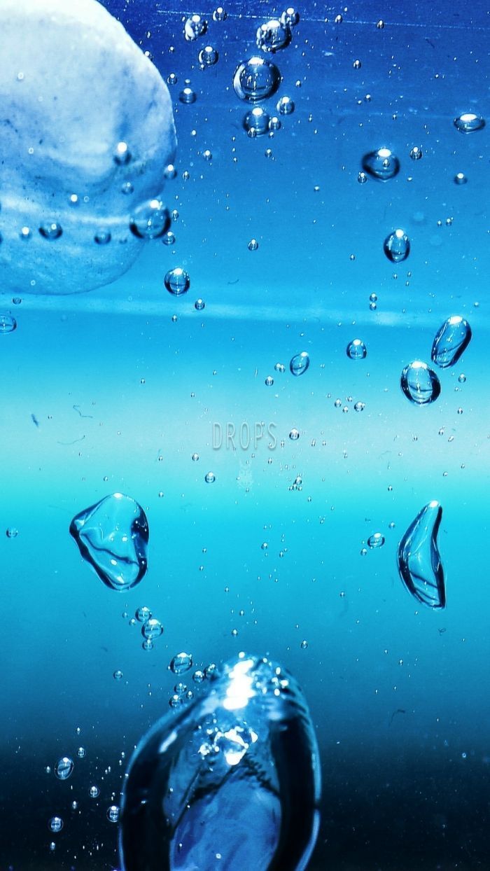 Wasser, Luftblasen, Unterwasser, Türkis, Hochformat, Hintergrundbild für iPhone und Android