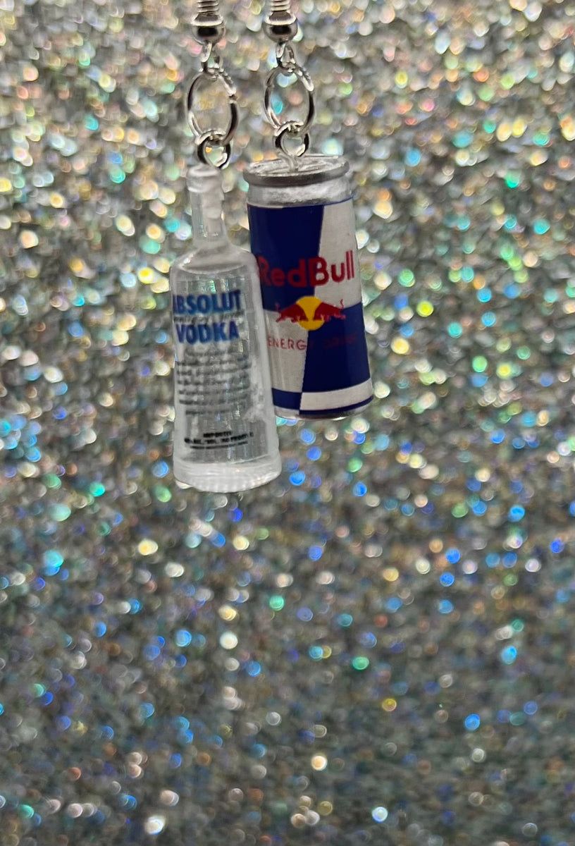 Red Bull, Mini-Dose, Schlüsselanhänger, Glitzer, Silber, HD, Tablet-Hintergrund