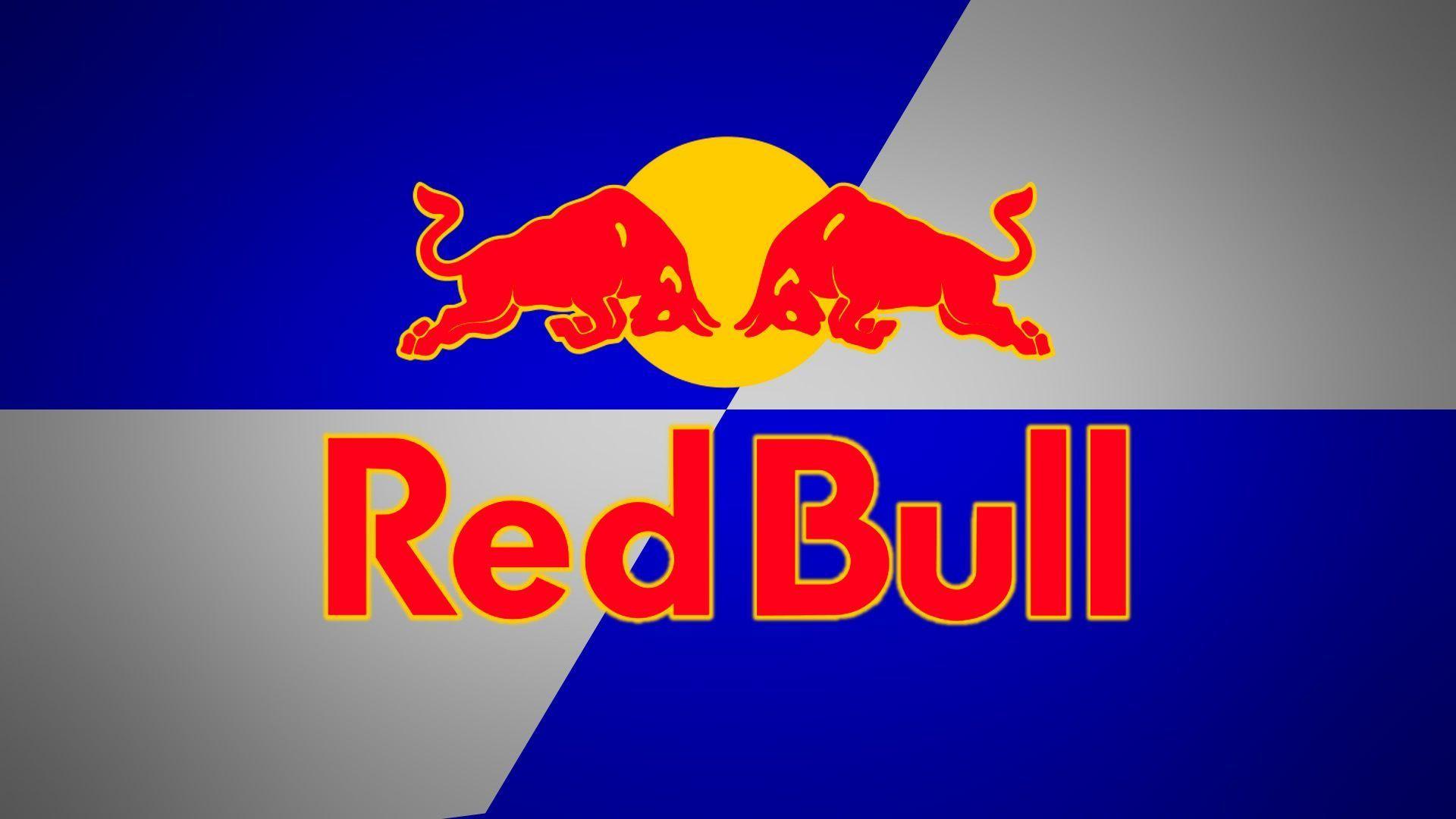 Red Bull, Logo, Zwei Stiere, Blau-Silber, Gelbe Sonne, Full HD 1080p, Desktop-Hintergrundbild