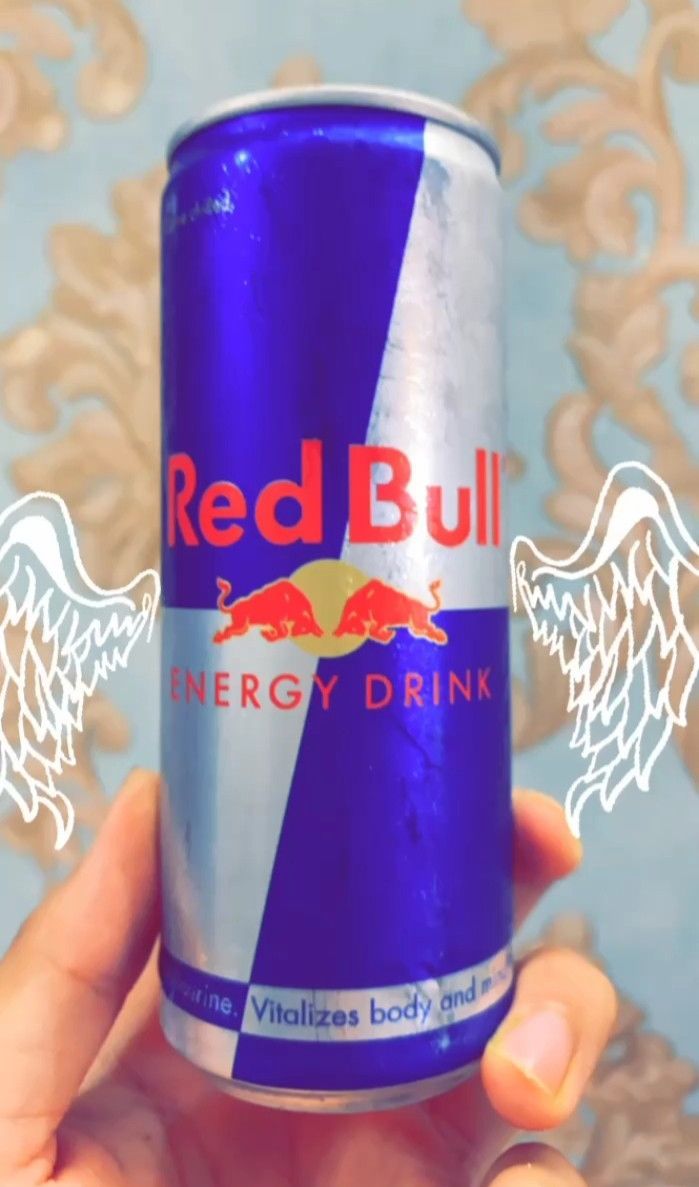 Red Bull, Dose, Flügel, Zeichnung, Hand, Hintergrundbild für iPhone und Android