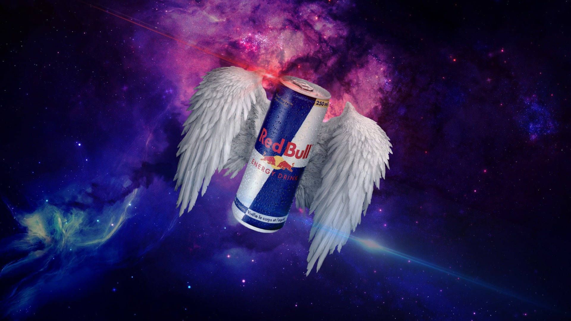 Red Bull verleiht Flügel, Red Bull, Flügel, Weltall, Nebel, Full HD, PC-Hintergrundbild