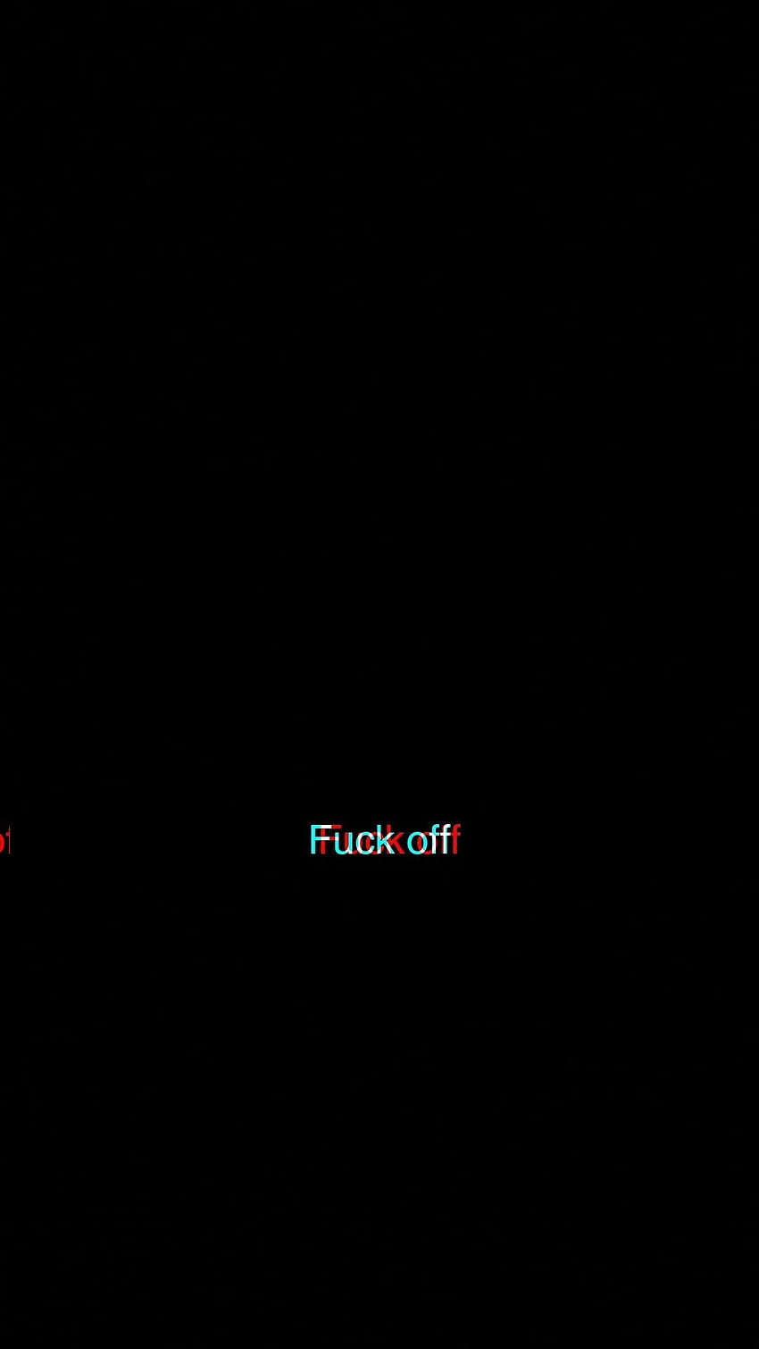 Fuck off, Spruch, Minimalismus, Schwarzer Hintergrund, HD, Sperrbildschirm fürs iPhone