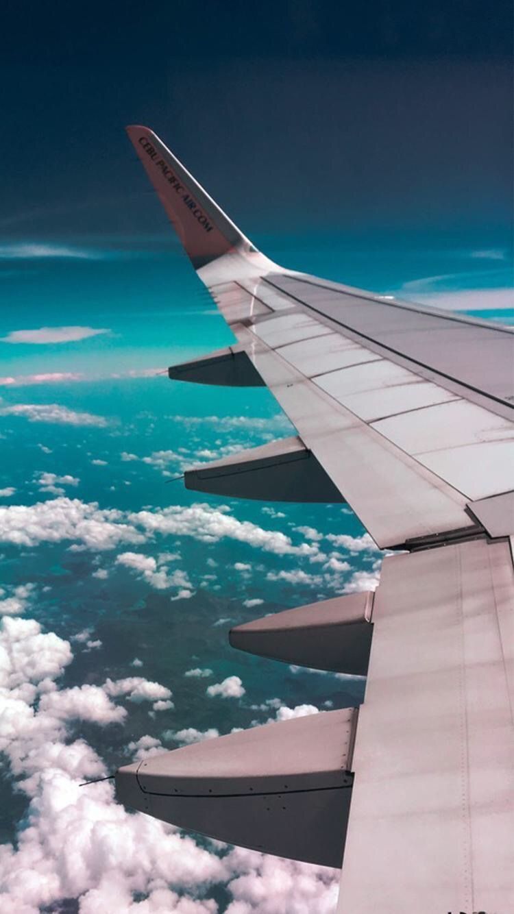 Tragfläche, Wolken, Meer, Türkis, Luftaufnahme, HD, Handy-Hintergrund im Hochformat