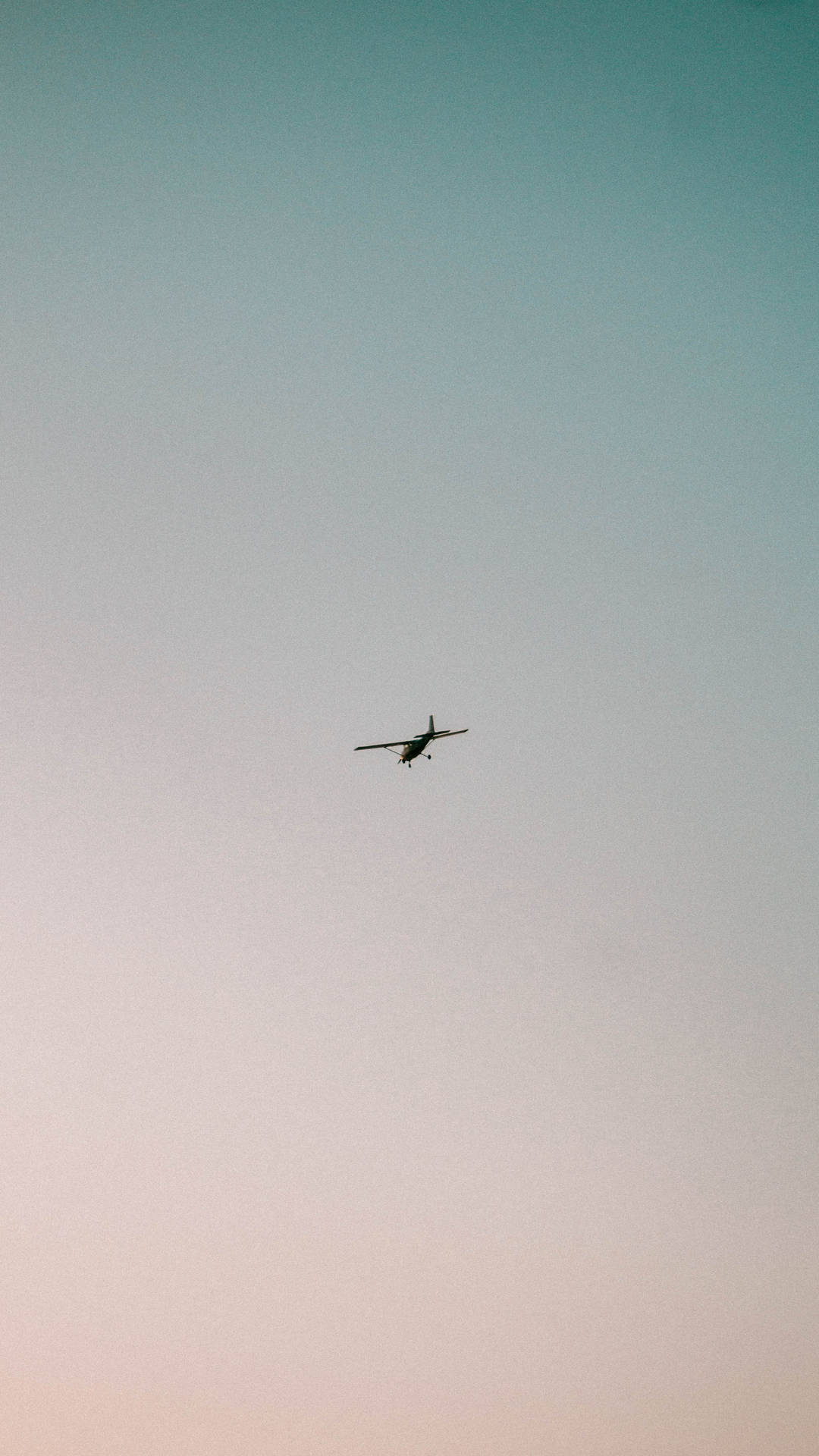 Flugzeug, Minimalistisch, Grauer Himmel, Viel Leerraum, Full HD, Sperrbildschirm fürs iPhone