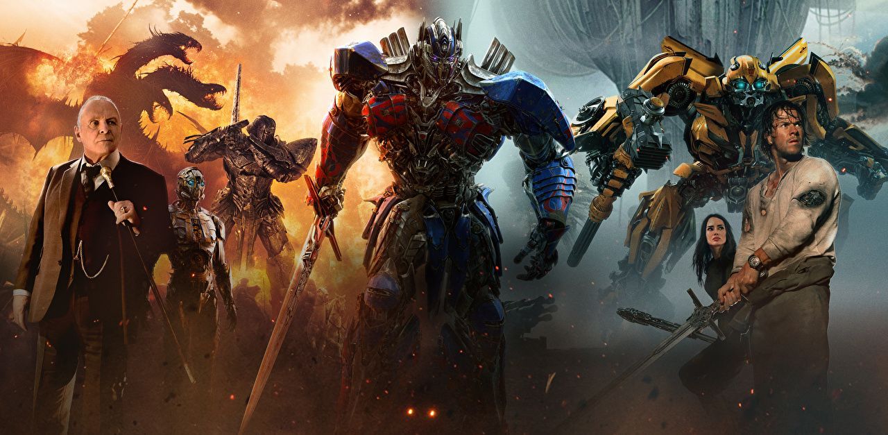 Transformers: The Last Knight, Anthony Hopkins, Mark Wahlberg, Optimus Prime, Bumblebee, Filmplakat, HD Wallpaper