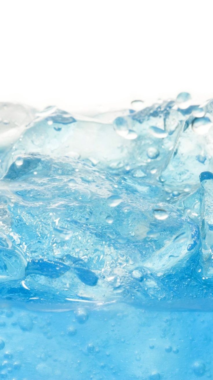 Eiswasser, Hellblau, Spritzer, Eiswürfel, Frische, HD, Handy-Hintergrund im Hochformat