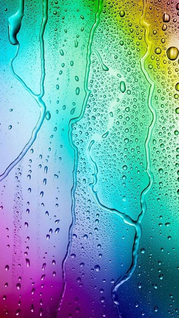 Regenbogenfarben, Tropfen, Glas, Bunt, Abstrakt, HD, Hintergrundbild fürs Handy