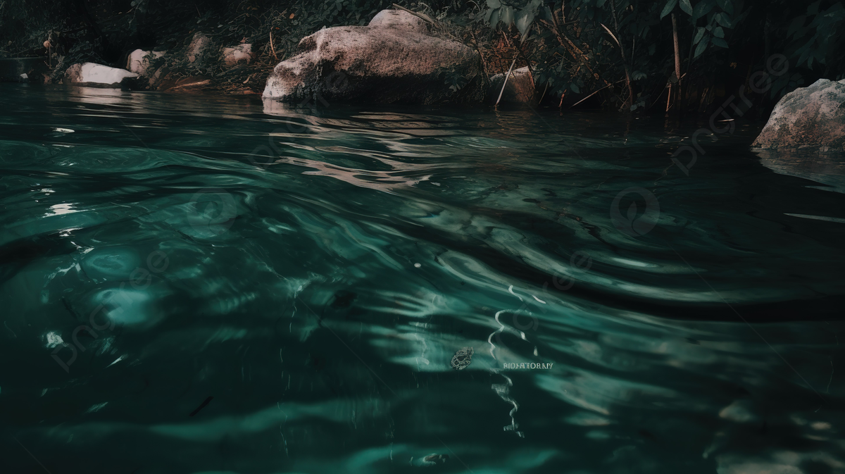 Fluss, Dunkelgrünes Wasser, Felsen, Strömung, Natur, Hintergrundbild