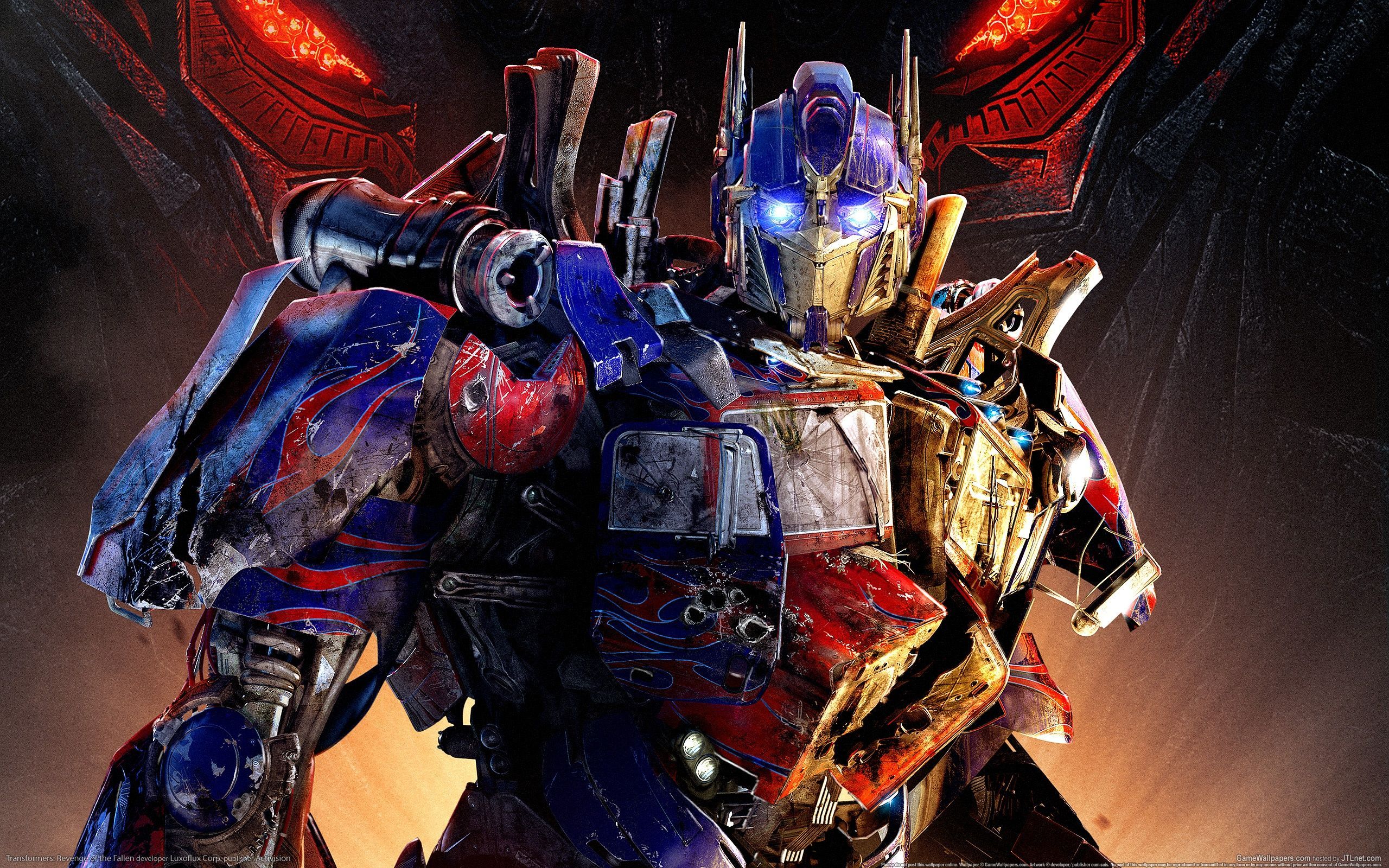 Optimus Prime, Transformers, Roboter, Rot-Blau, Dunkler Hintergrund, 2K Wallpaper