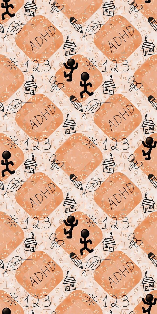 Muster, Orange, Stickers, Retro, Kachelmuster, Hochformat, Hintergrundbild fürs Smartphone