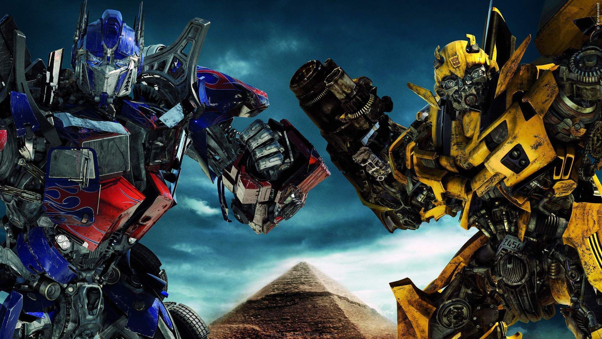 Optimus Prime, Bumblebee, Transformers – Die Rache, Pyramiden, Roboter, Full-HD-Hintergrundbild für PC