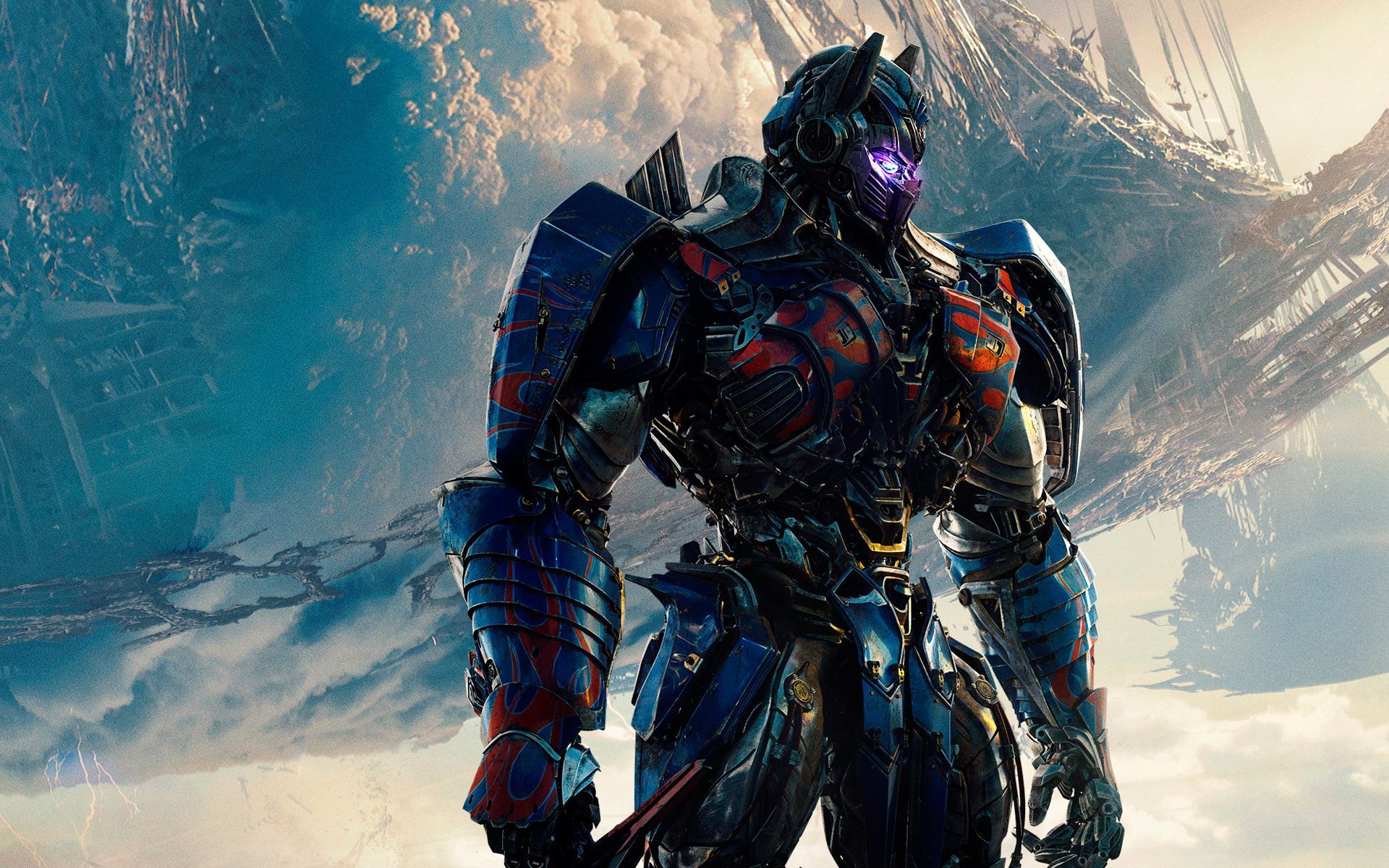 Nemesis Prime, Transformers: The Last Knight, Roboter, Lila Augen, Blau, Full HD, PC-Hintergrundbild