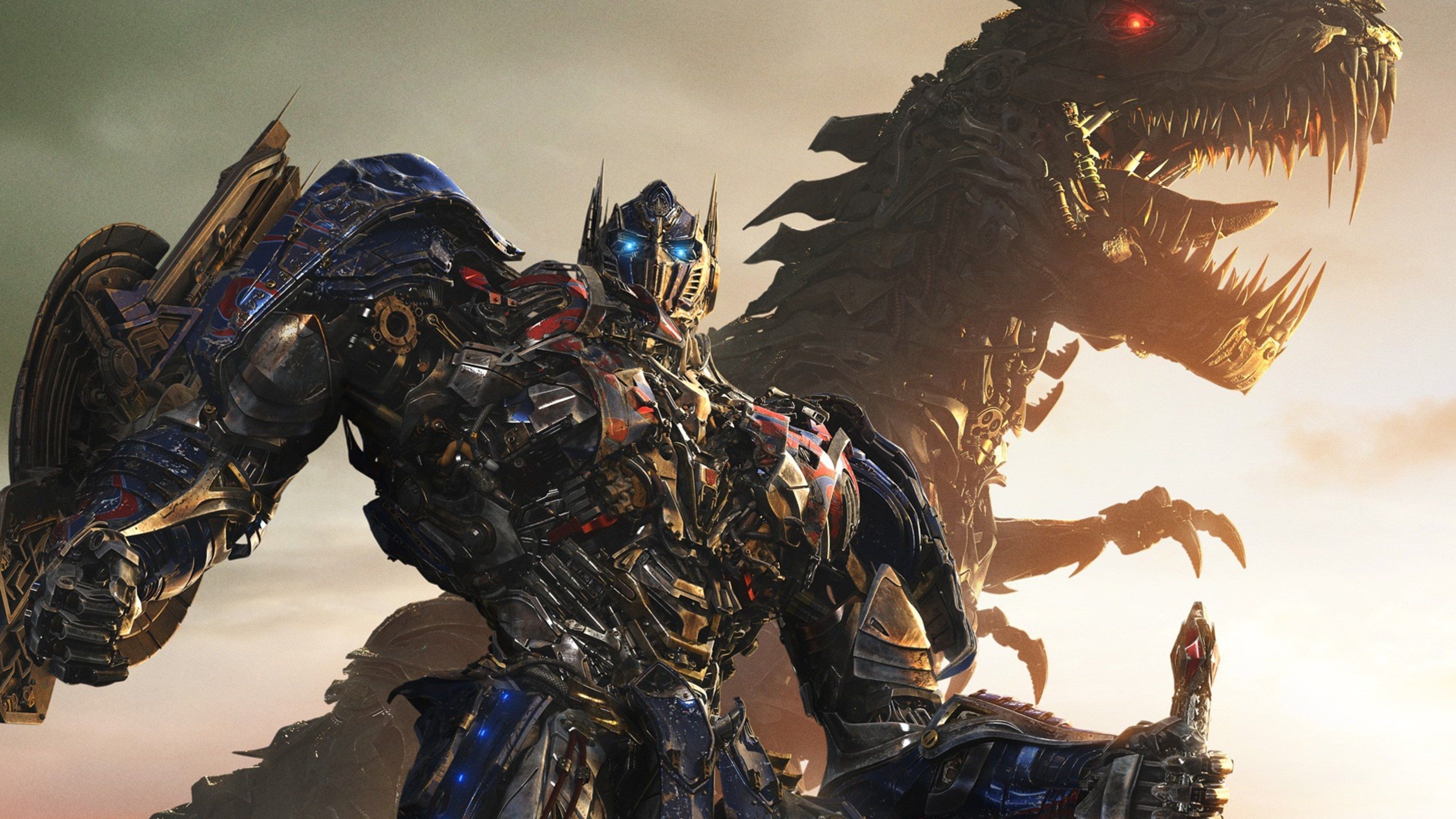 Optimus Prime, Grimlock, Transformers: Ära des Untergangs, Dinobot, Roboter, 4K Wallpaper