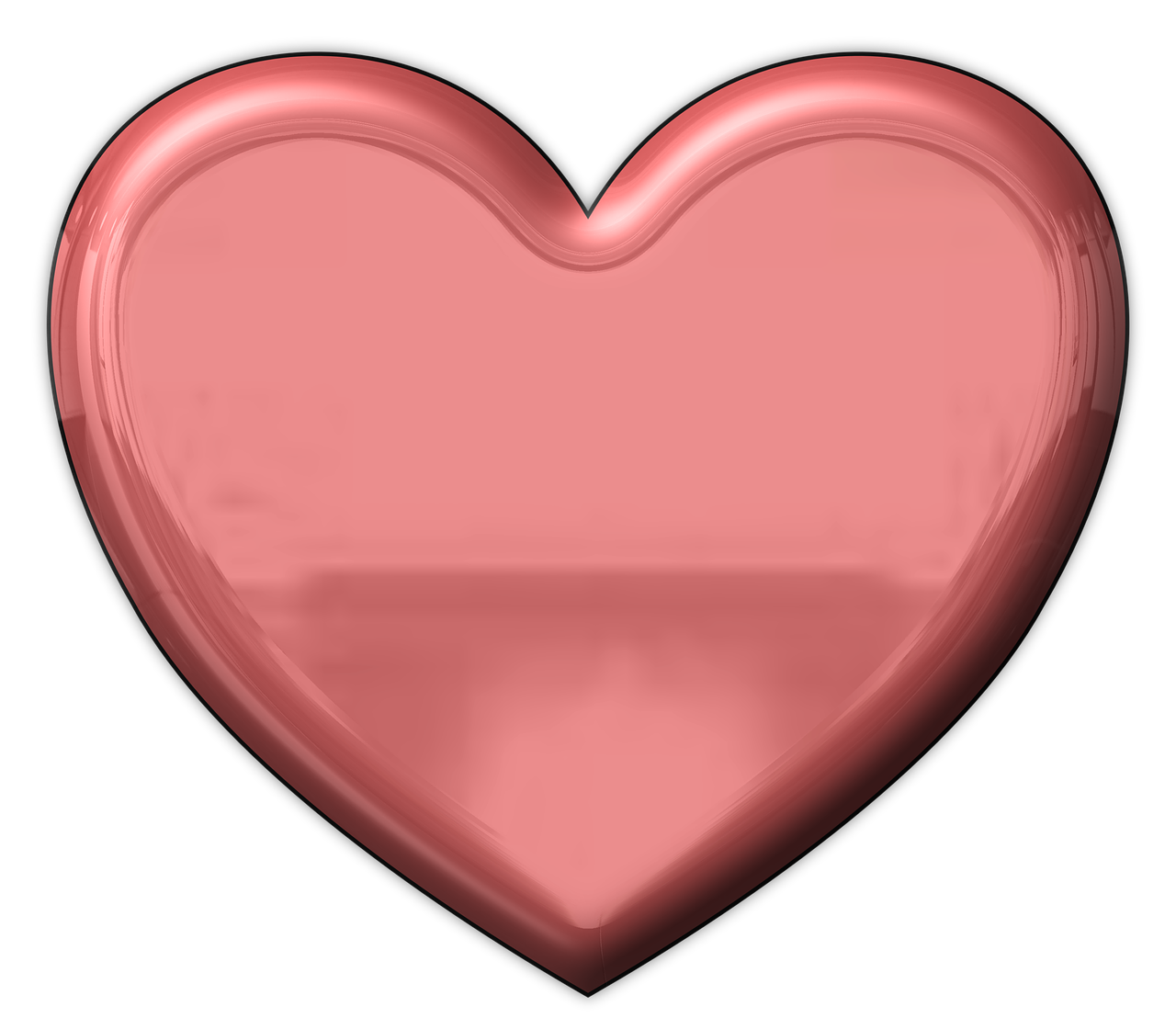Herz, 3D-Herz, Rosa, Schwarzer Hintergrund, Glanz, HD Wallpaper