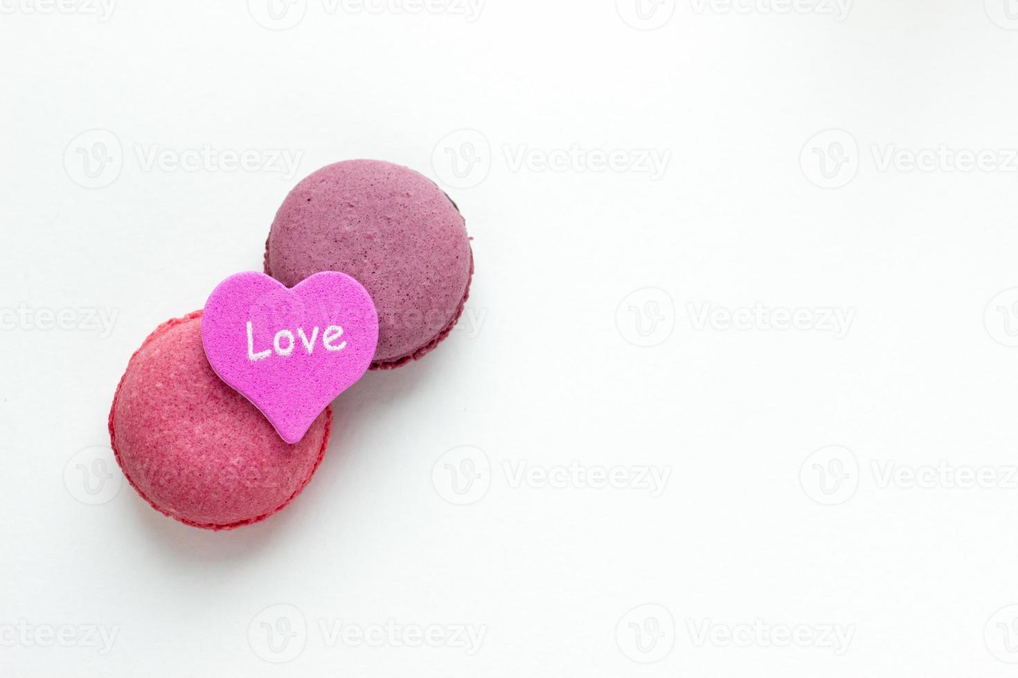 Macarons, Love, Herz, Weißer Hintergrund, Pink, HD Wallpaper