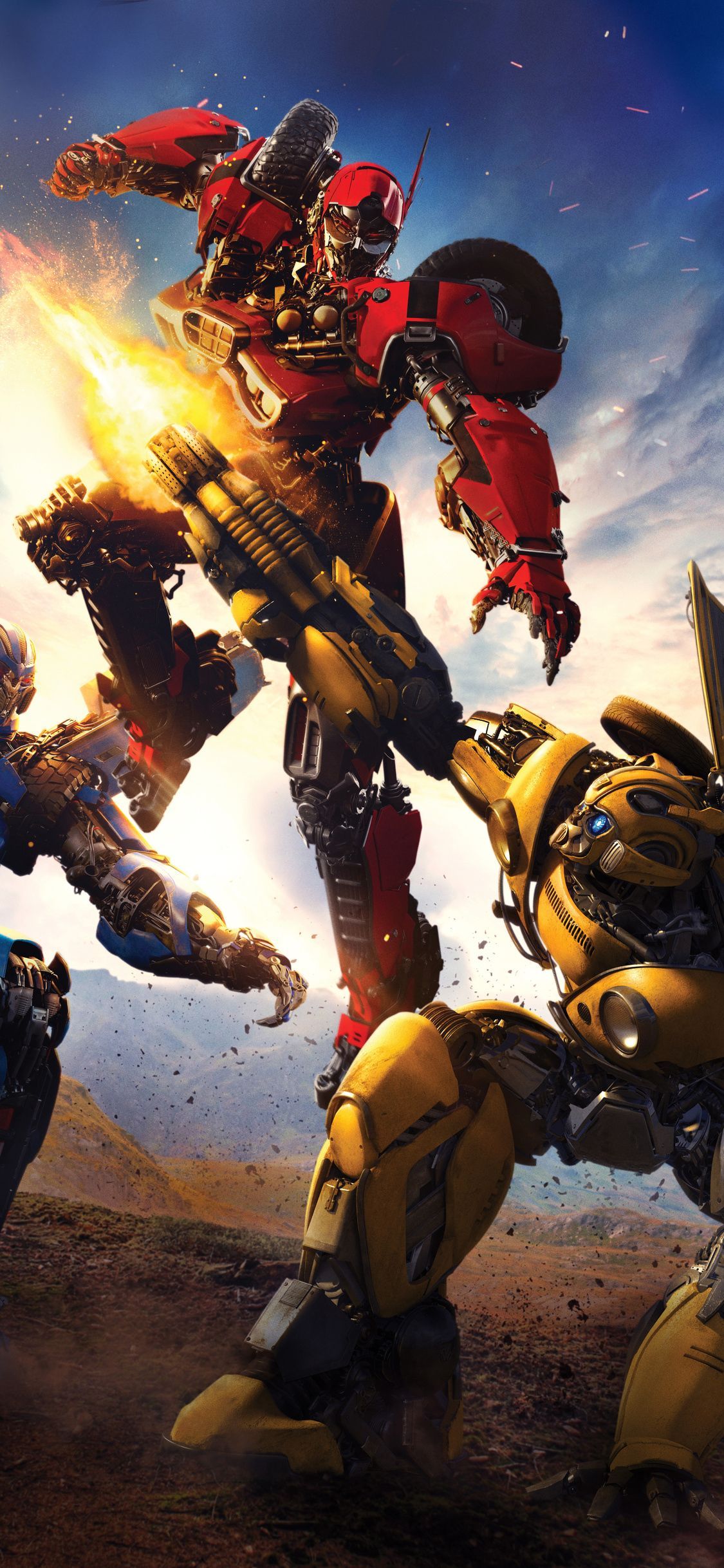 Bumblebee, Transformers, Roboter, Explosion, Action, Full HD, Hintergrundbild fürs Handy