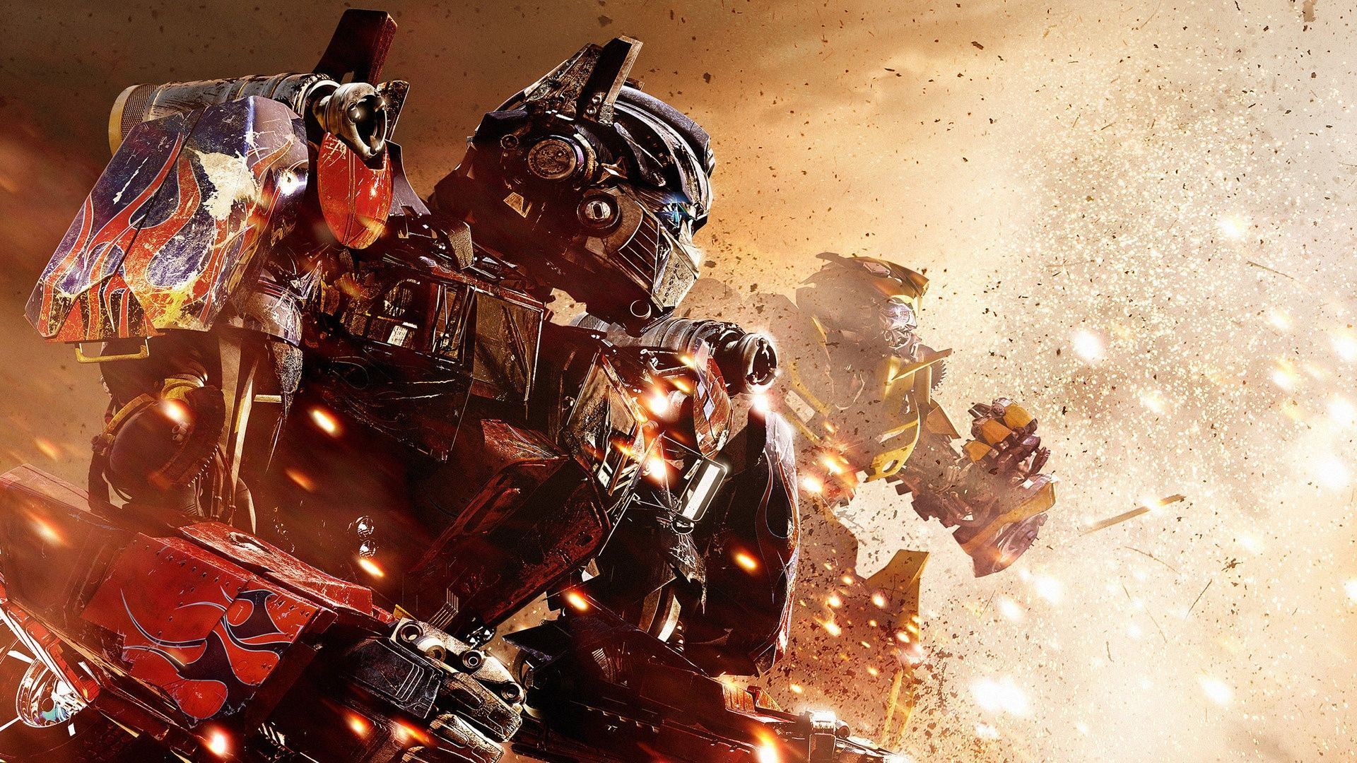 Transformers, Roboter, Funken, Explosion, Action, 1920x1080, Full-HD-Hintergrundbild für PC