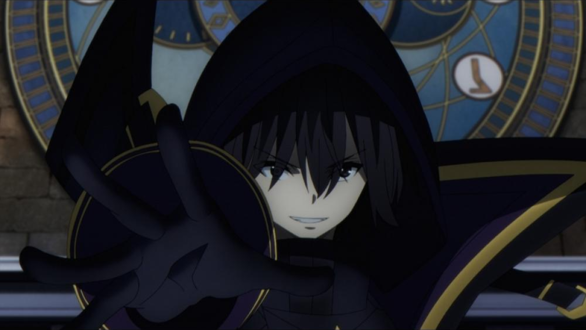 Shadow, Kapuze, Uhrturm, Ausgestreckte Hand, Nacht, Full HD 1080p, Desktop-Hintergrundbild