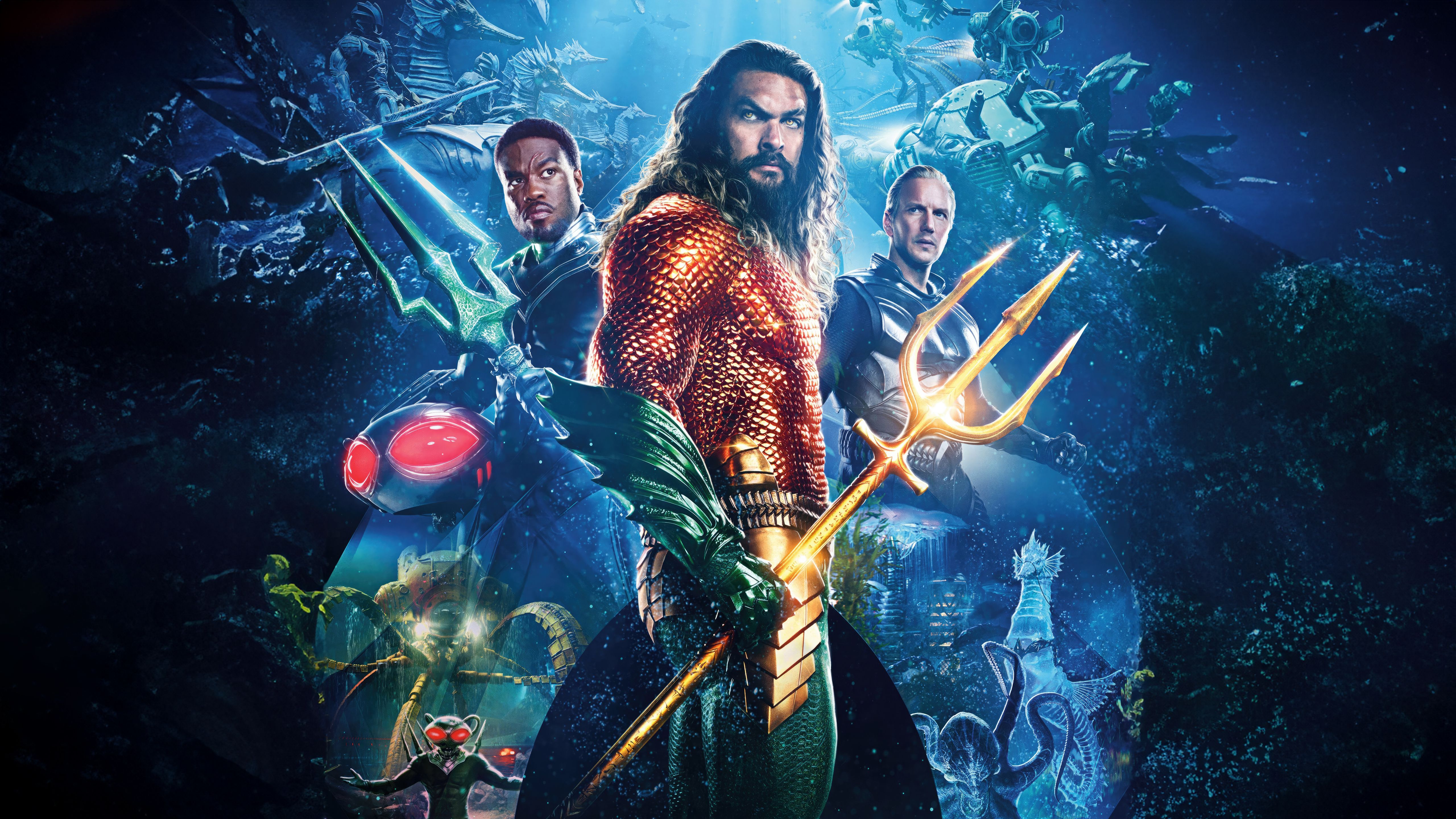 Aquaman, Jason Momoa, Black Manta, Orm, Aquaman: Lost Kingdom, Unterwasser, 5K, Laptop-Hintergrundbild