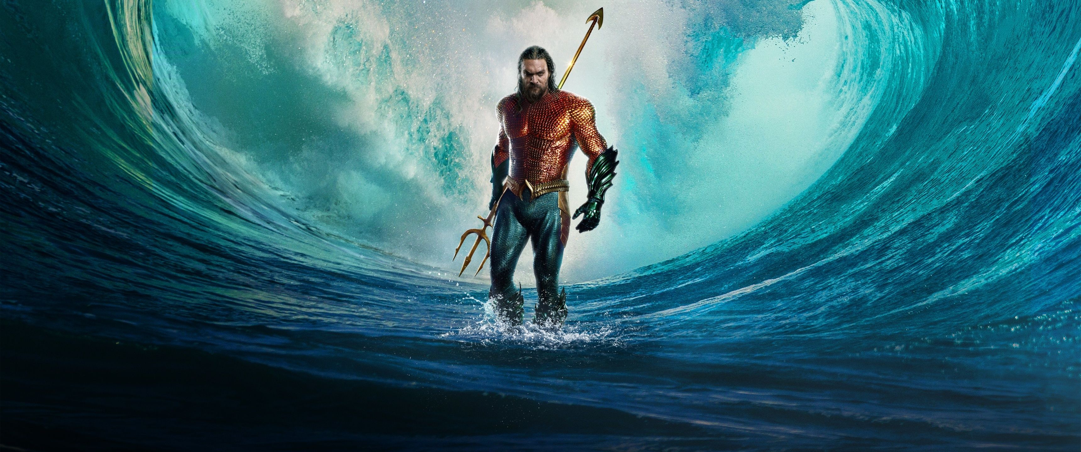 Aquaman, Aquaman: Lost Kingdom, Riesenwellen, Meer, Teaser-Plakat, 2K-Hintergrundbild für PC