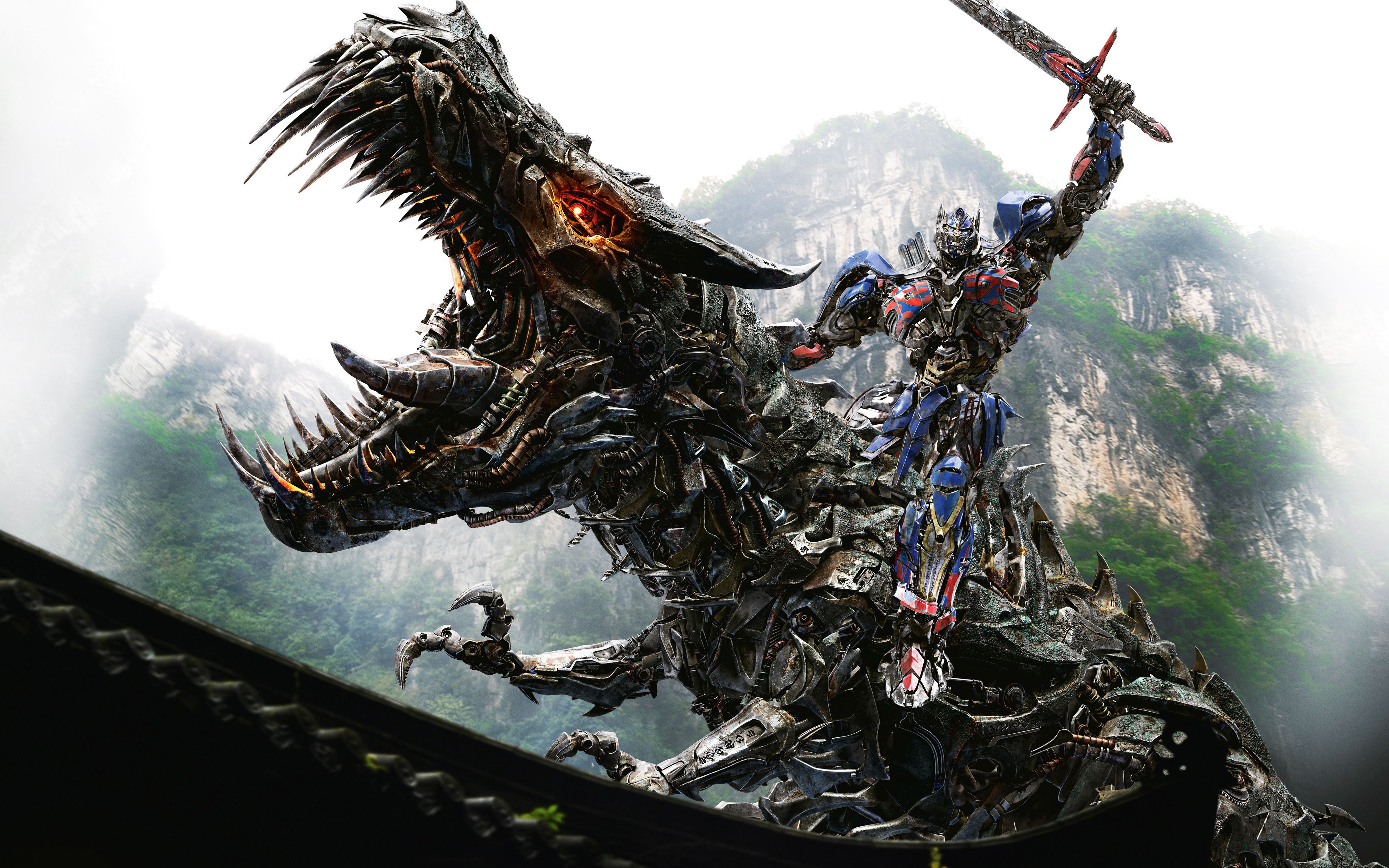 Grimlock, Optimus Prime, Transformers: Ära des Untergangs, Dinobot, Schwert, 4K-PC-Hintergrundbild