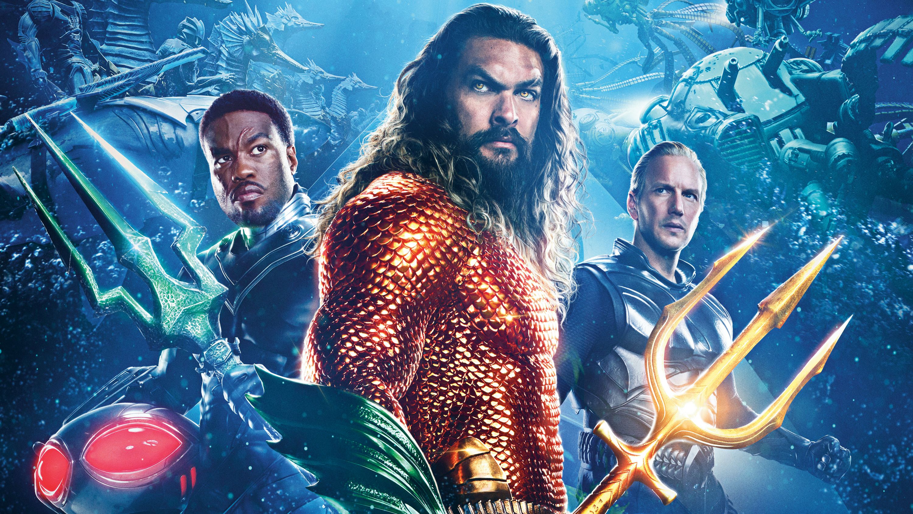 Aquaman, Orm, Black Manta, Aquaman: Lost Kingdom, Dreizack, Filmplakat, 2K, Desktop-Hintergrund