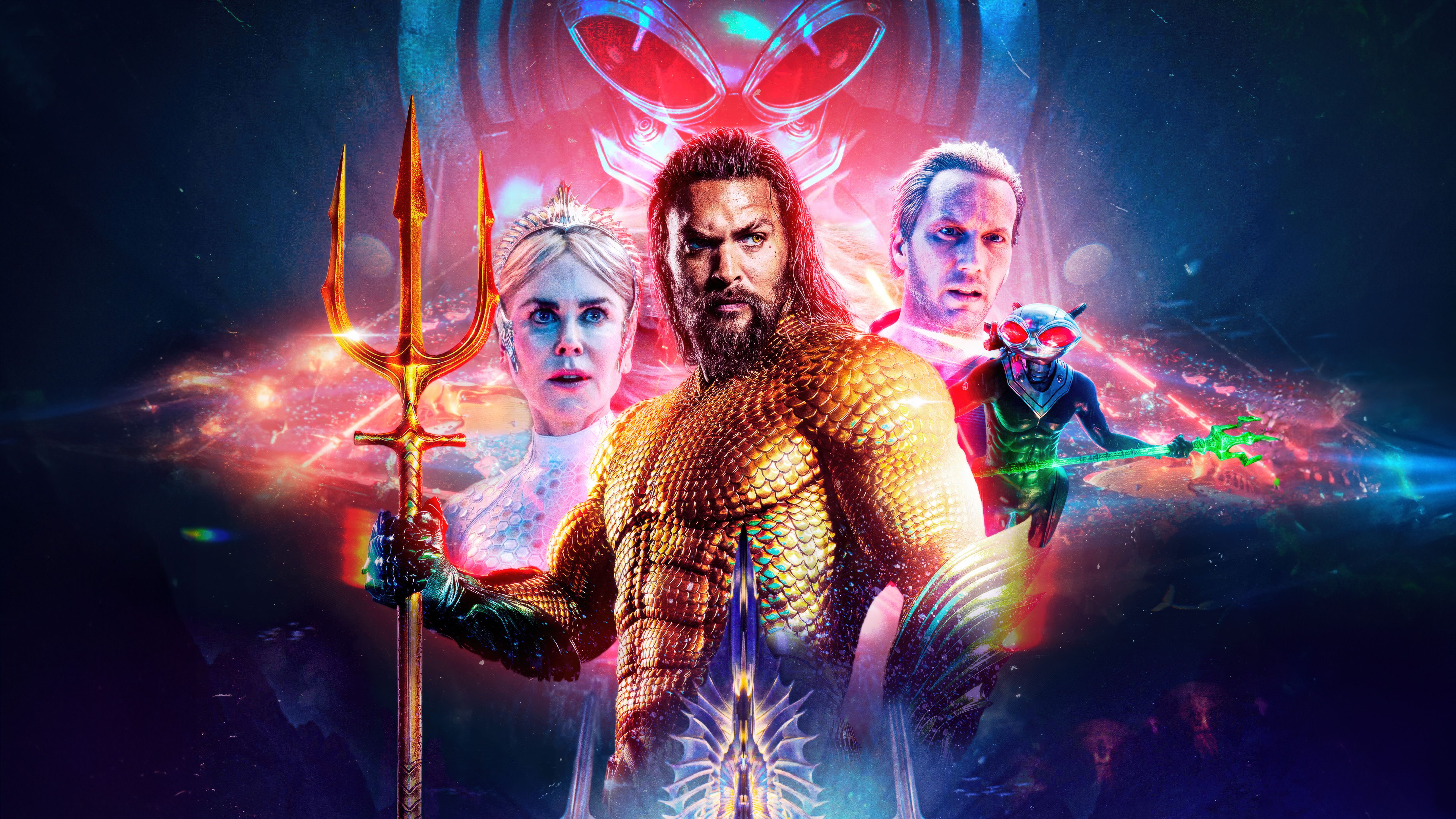 Aquaman, Atlanna, Nicole Kidman, Orm, Aquaman: Lost Kingdom, Neonlicht, 5K, PC-Hintergrundbild