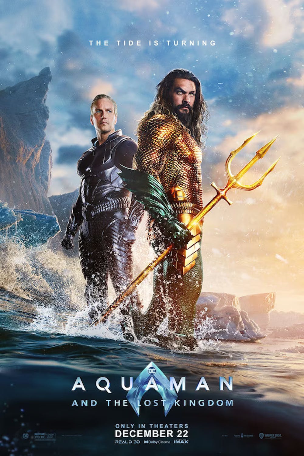 Aquaman: Lost Kingdom, Aquaman, Orm, Filmplakat, Wellen, HD, Handy-Hintergrund