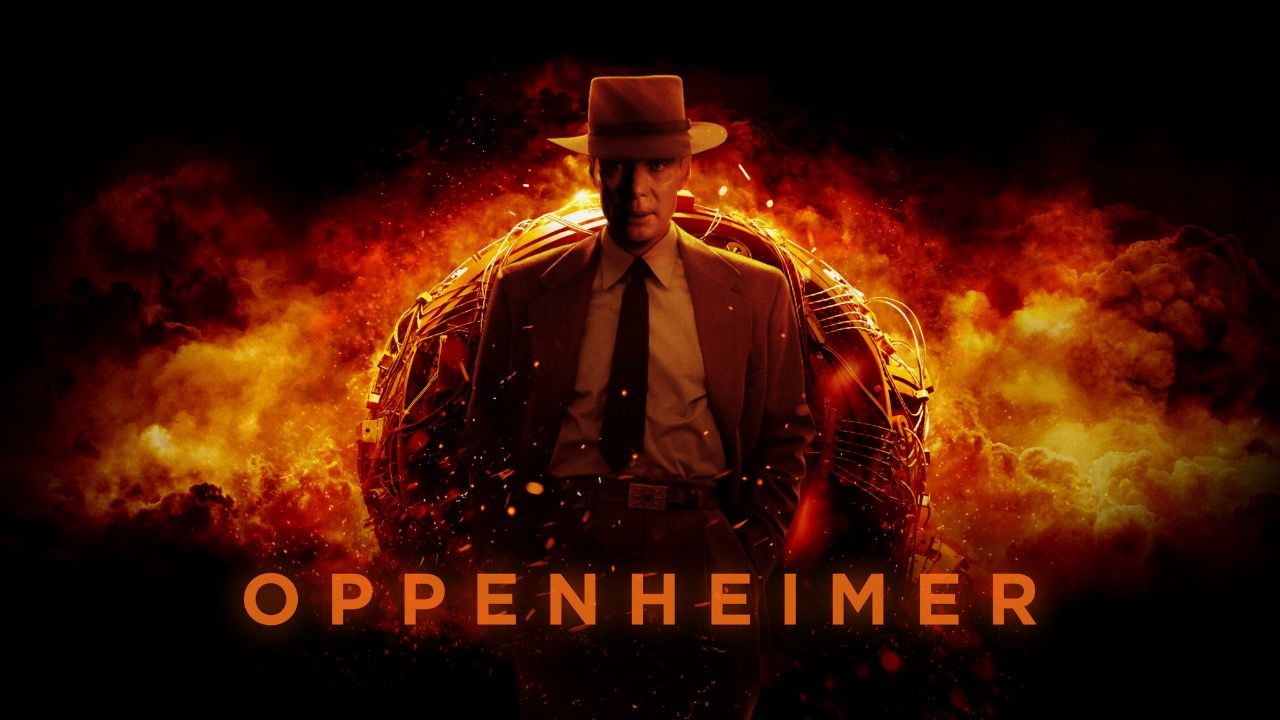 Oppenheimer, Cillian Murphy, Atombombe, Feuer, Titel, HD, Hintergrund für den Desktop