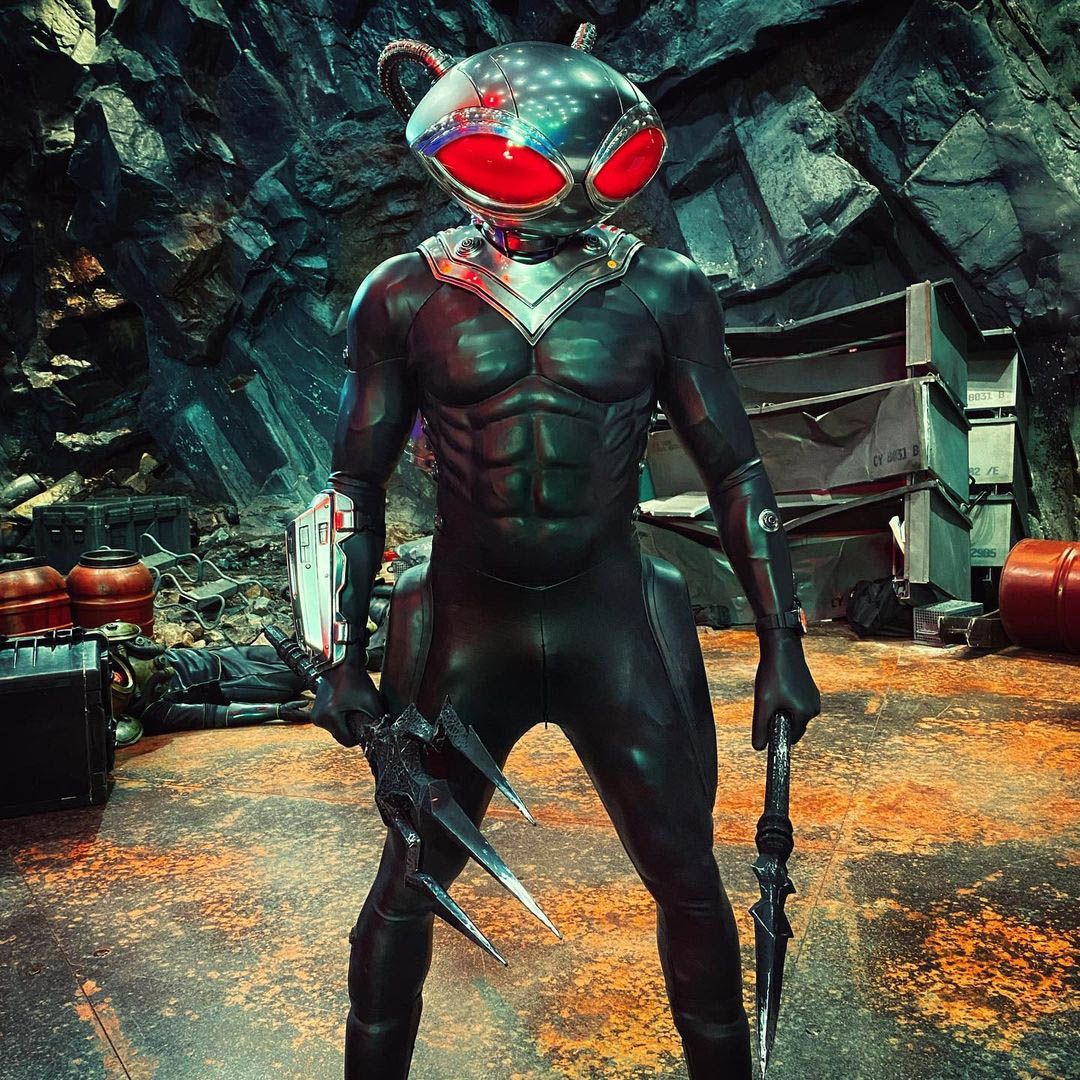 Black Manta, Aquaman: Lost Kingdom, Helm, Rote Augen, Bösewicht, Hintergrundbild fürs Tablet