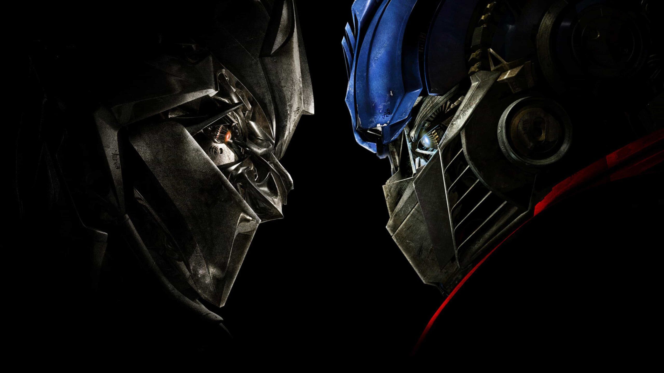 Megatron, Optimus Prime, Transformers, Gesichter, Dunkel, 2K, Laptop-Hintergrundbild