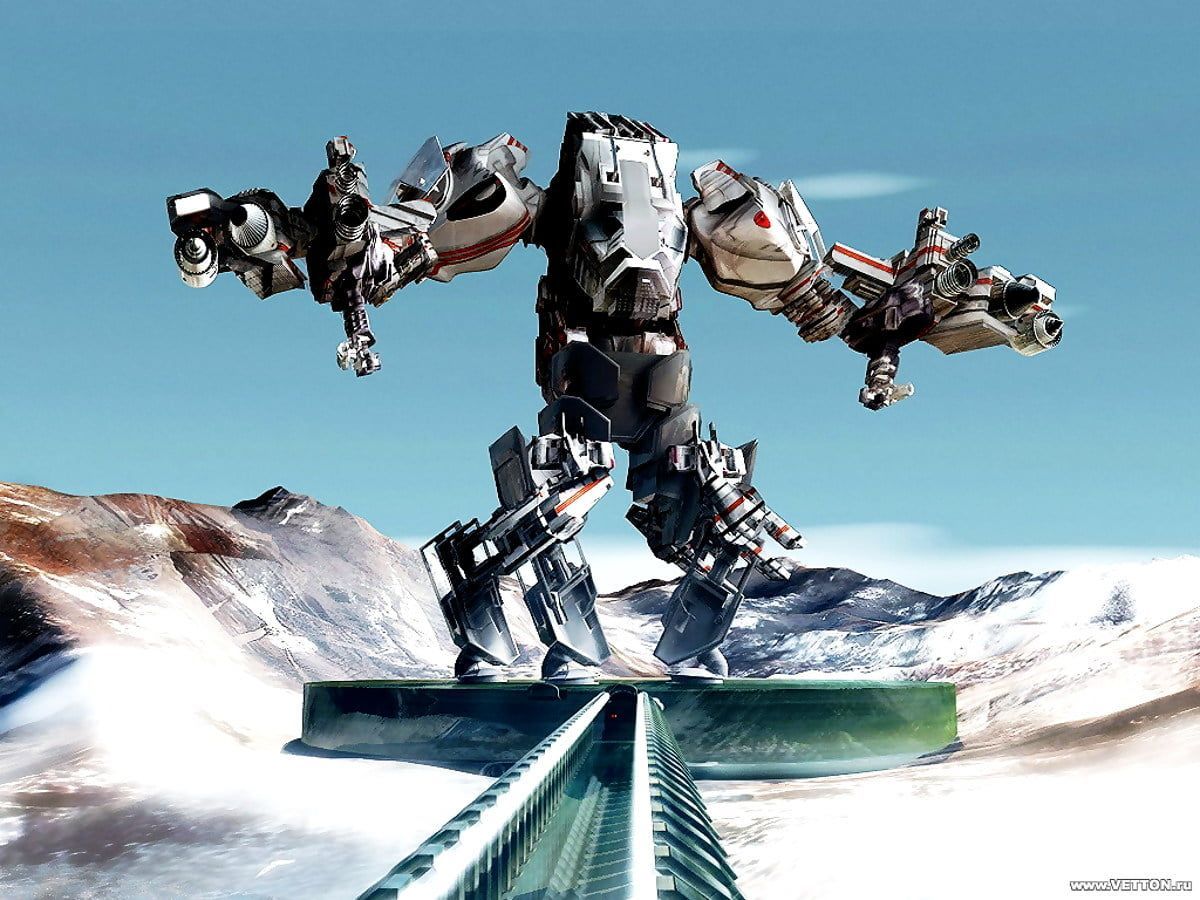 Transformers, Roboter, Schnee, Berge, 3D-Render, Hintergrundbild für iPad und Tablet