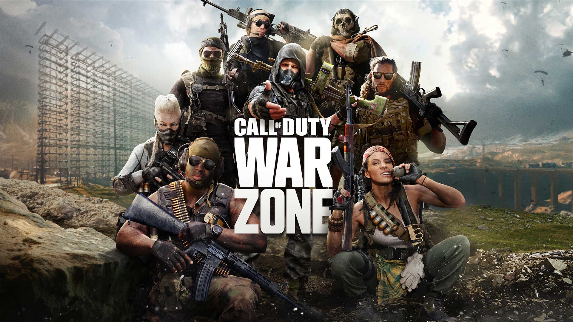 Call of Duty: Warzone, Ghost (Call of Duty), Operatoren, Soldaten, Gruppenbild, Ruinen, Full-HD-Hintergrund