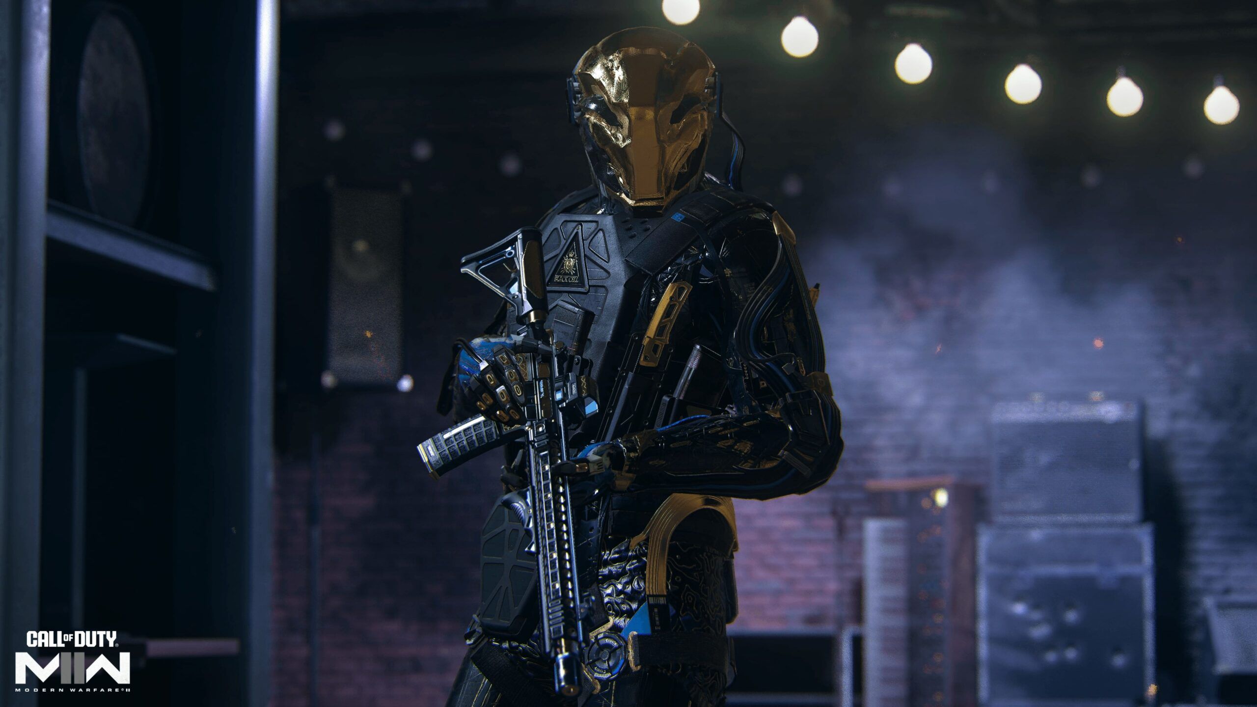 Call of Duty: Modern Warfare II, Operator, Goldene Maske, Sturmgewehr, Dunkel, 1440p-Hintergrundbild