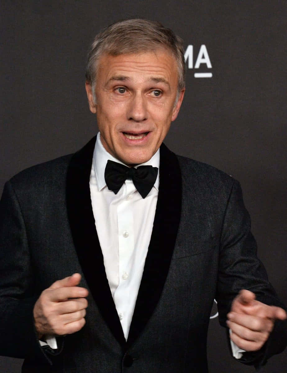 Christoph Waltz, Smoking, Fliege, Roter Teppich, Gestik, HD, iPad-Hintergrundbild