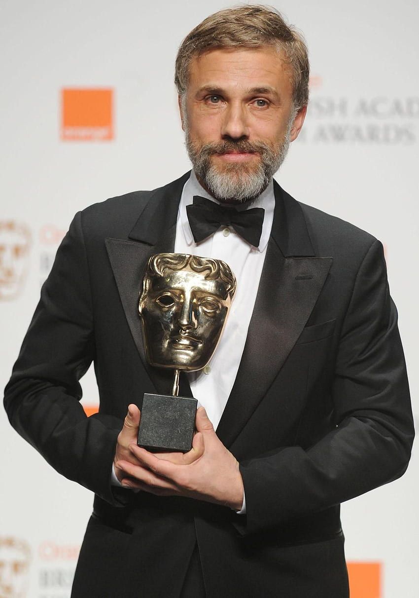 Christoph Waltz, BAFTA, Trophäe, Smoking, Preisverleihung, HD, iPad-Hintergrundbild
