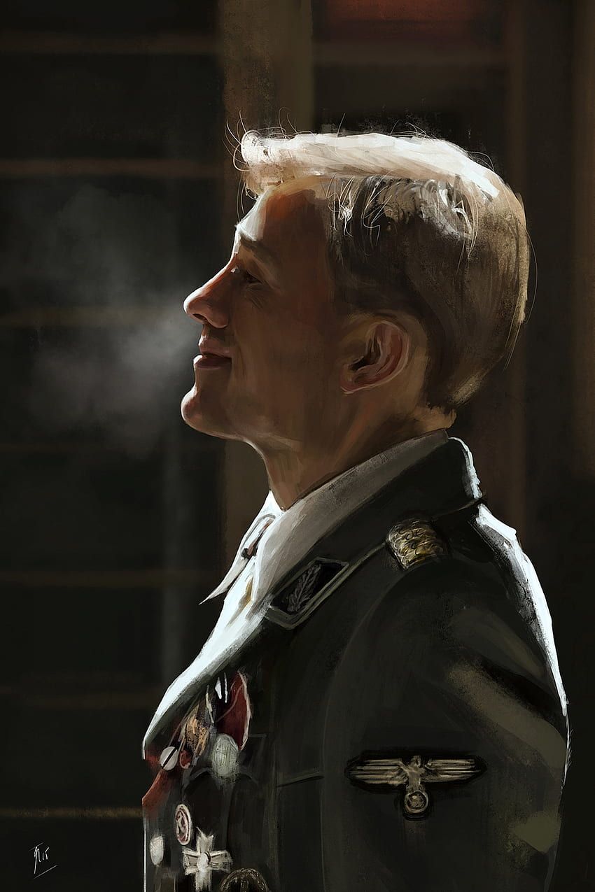 Hans Landa, Christoph Waltz, Inglourious Basterds, Profil, Uniform, HD, Handy-Hintergrundbild