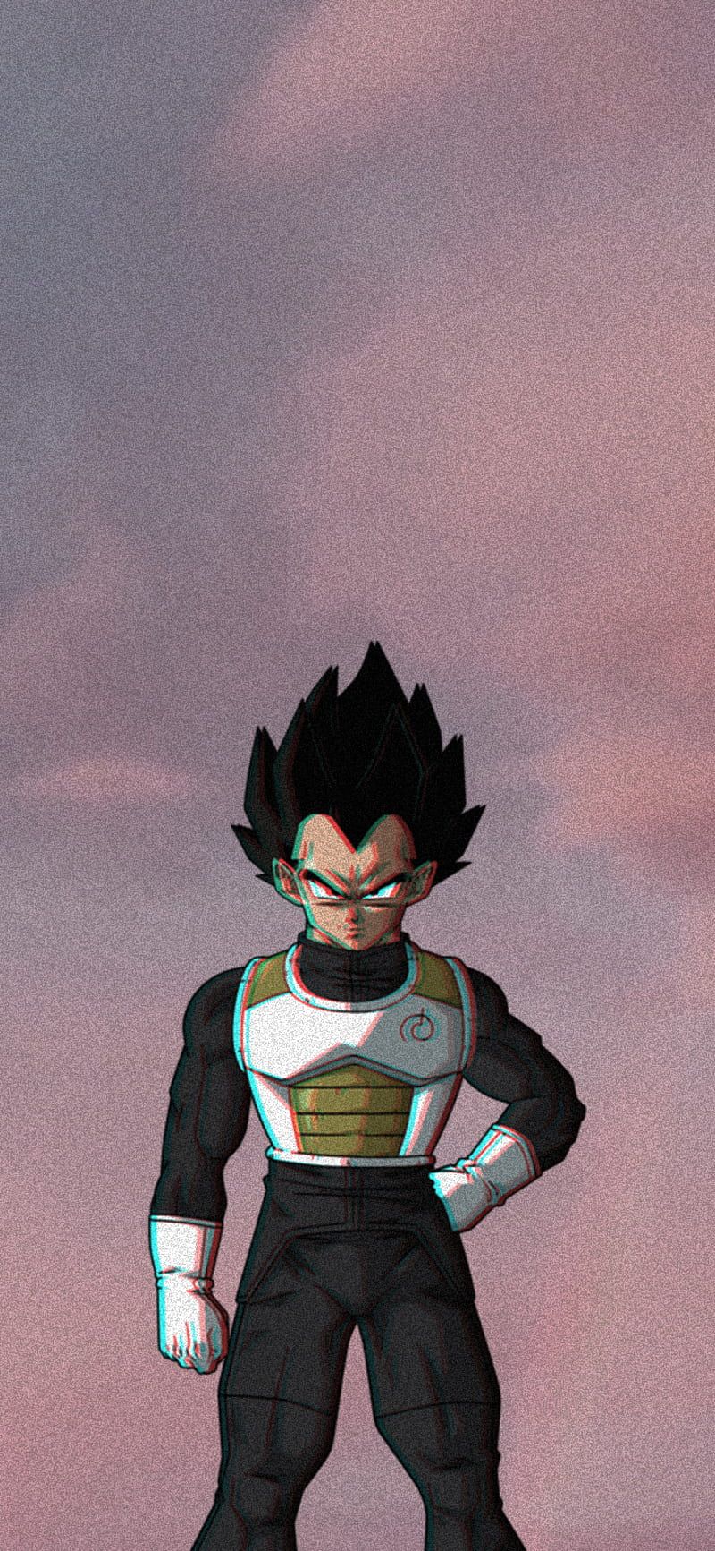 Vegeta, Dragon Ball Z, Saiyajin-Rüstung, Minimalismus, Rosa Himmel, Hintergrundbild fürs Handy