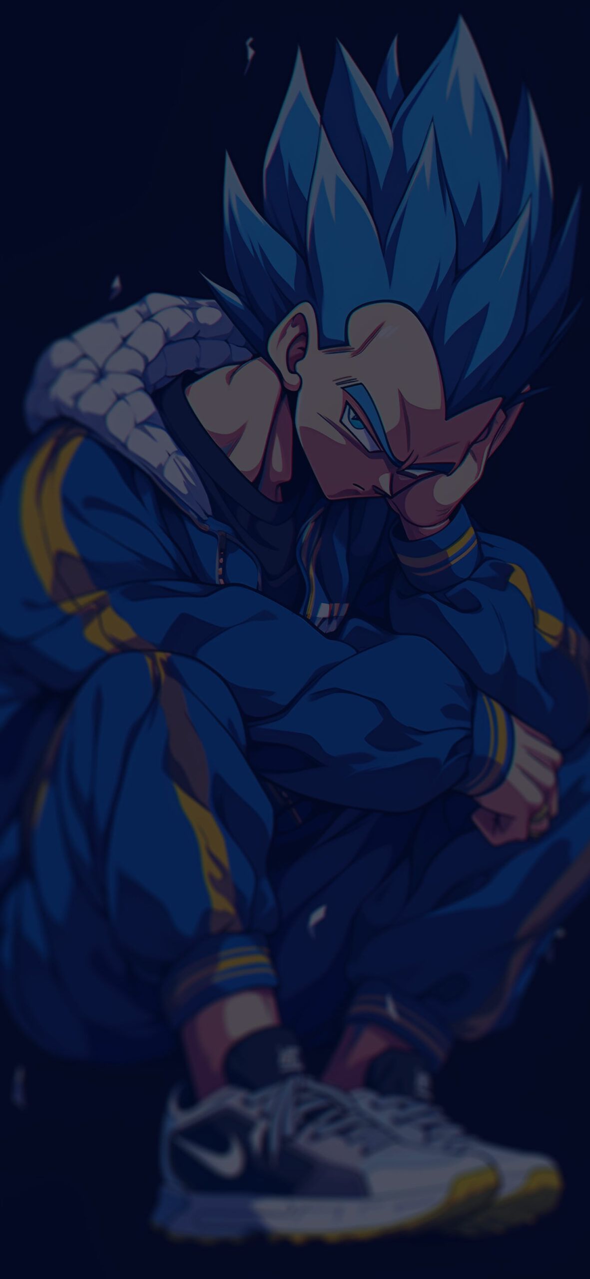 Vegeta, Super-Saiyajin Blue, Streetwear, Sneaker, Dunkelblau, Full HD, Handy-Hintergrundbild