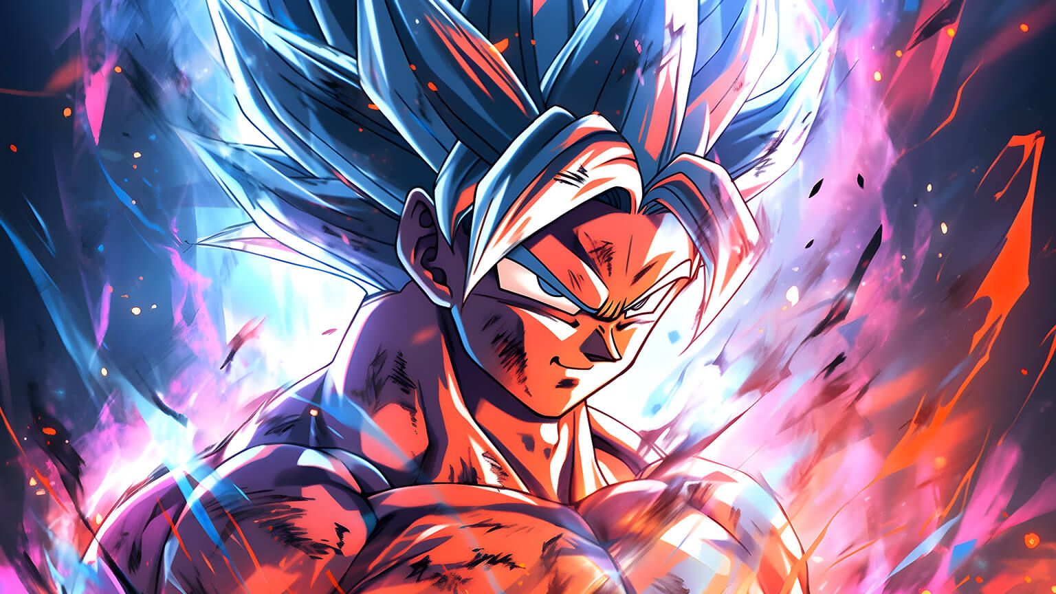 Son Goku, Ultra Instinct, Dragon Ball Super, Energie, Farbexplosion, HD, Windows-Hintergrundbild