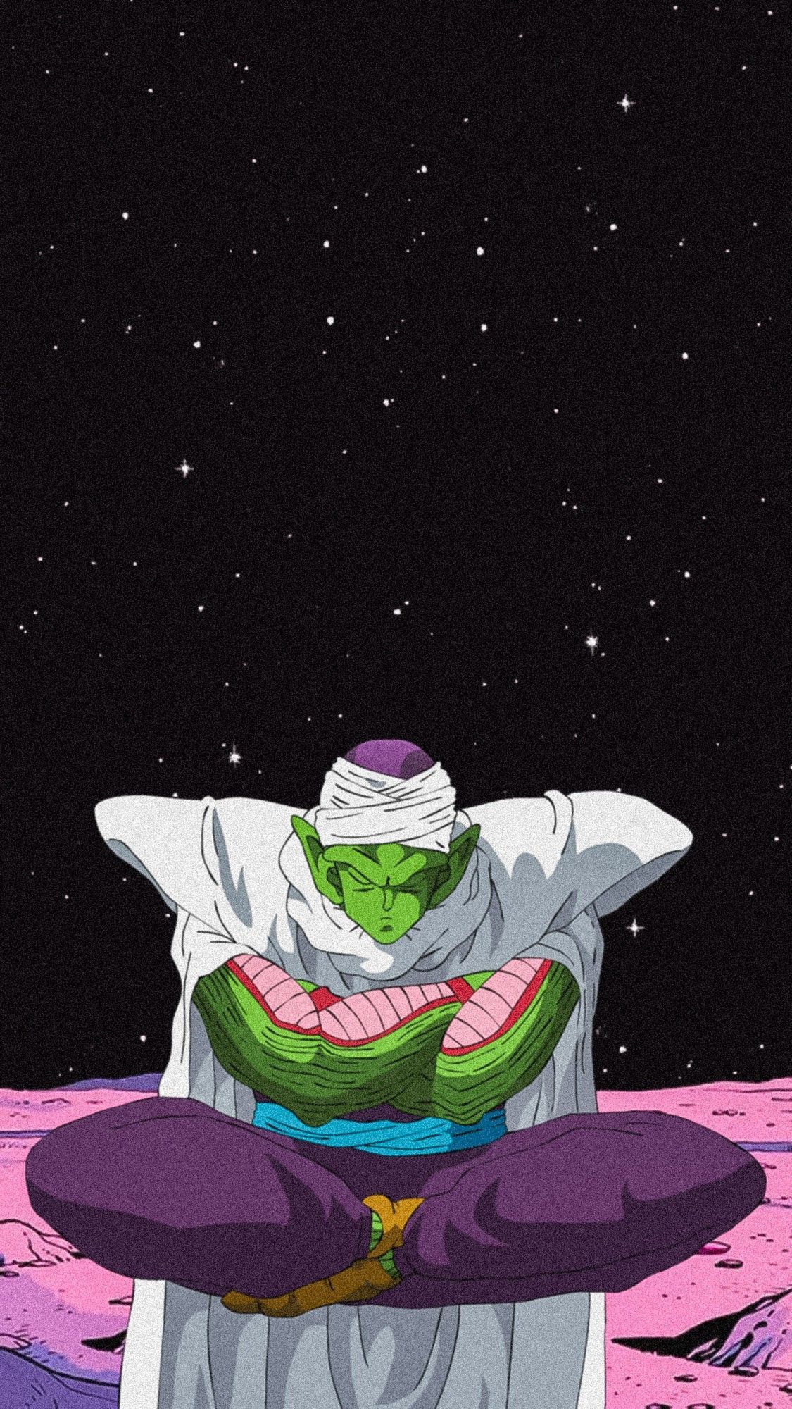 Piccolo, Dragon Ball, Meditation, Sternenhimmel, Weltraum, Minimalismus, Sperrbildschirm fürs iPhone